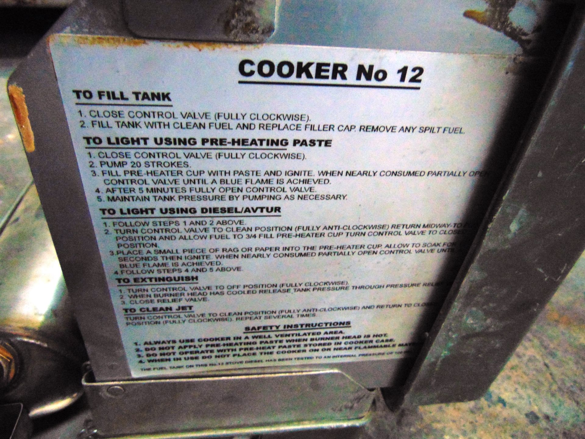 No. 12 Diesel Cooker/Camping Stove - Image 4 of 5
