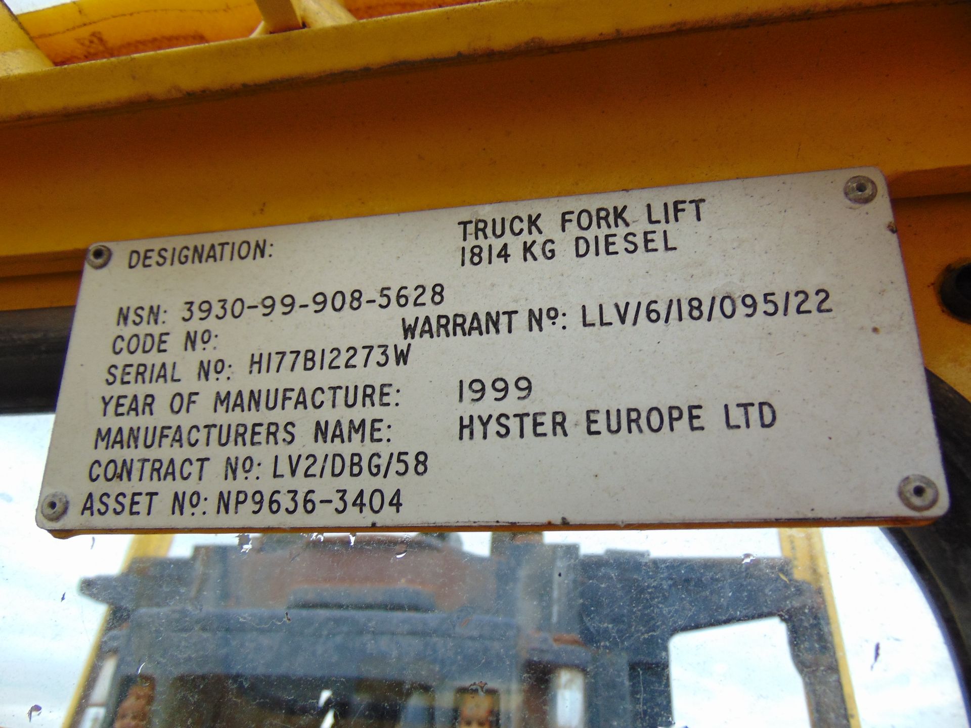 Hyster 2.50 Class C, Zone 2 Protected Diesel Forklift - Image 23 of 25