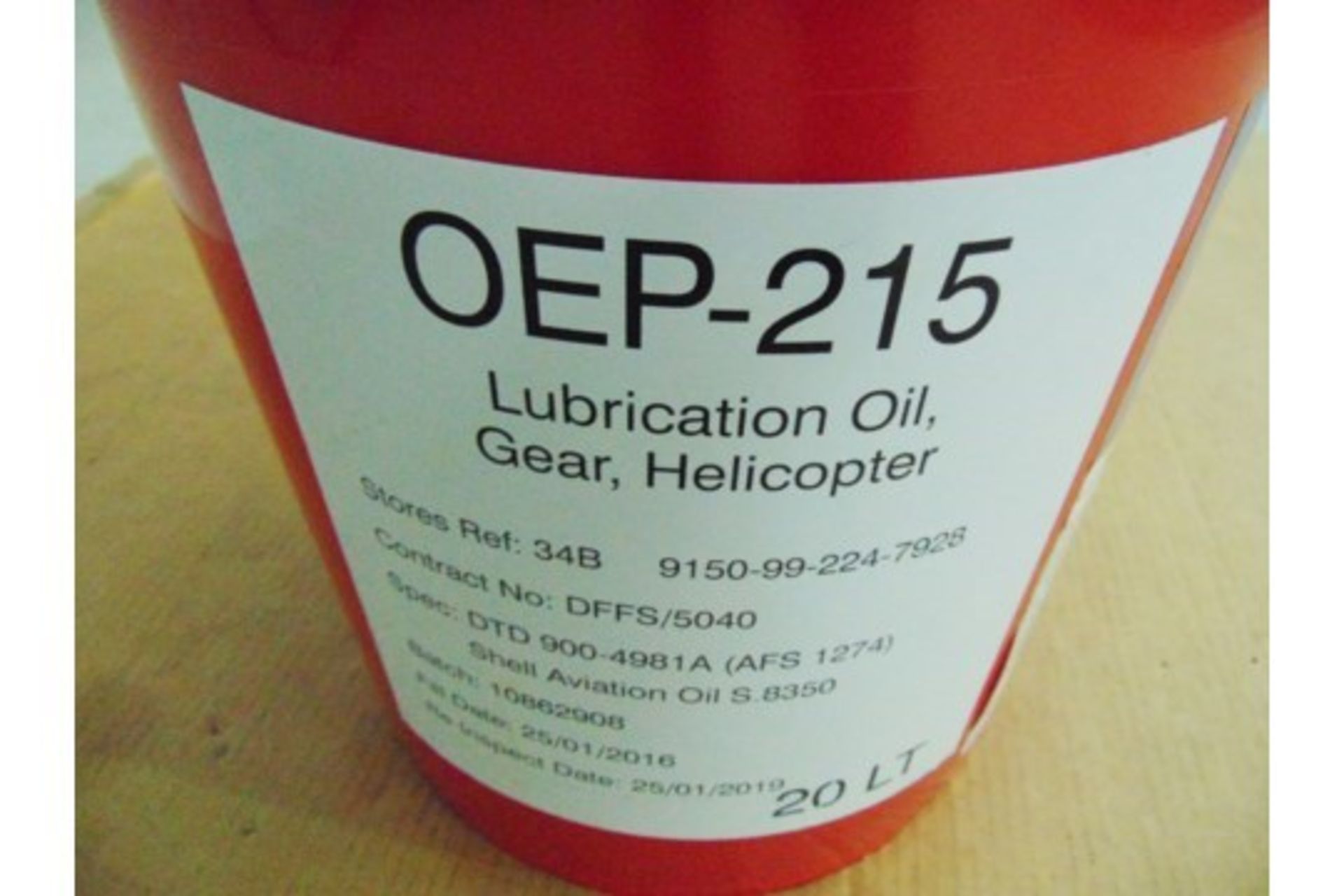 1 x Unissued 20L Drum of Aeroshell S.8350 Helicopter Lubricating Oil - Image 4 of 4