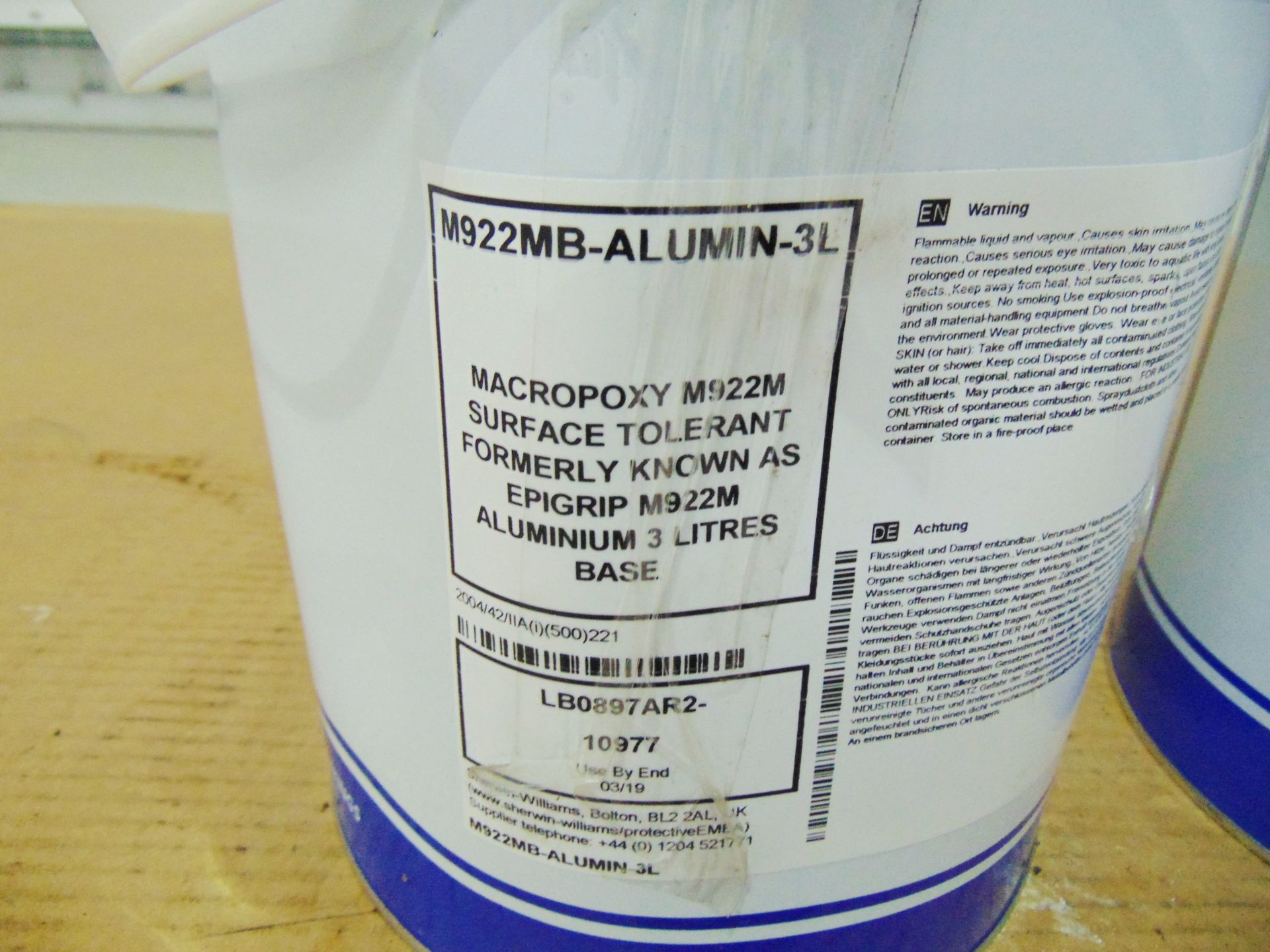 1 x Sherwin-Williams 2 Pack 5L Macropoxy C425V2 & 1 x Sherwin-Williams M922MB 4L 2 Pack Macropoxy - Image 5 of 6