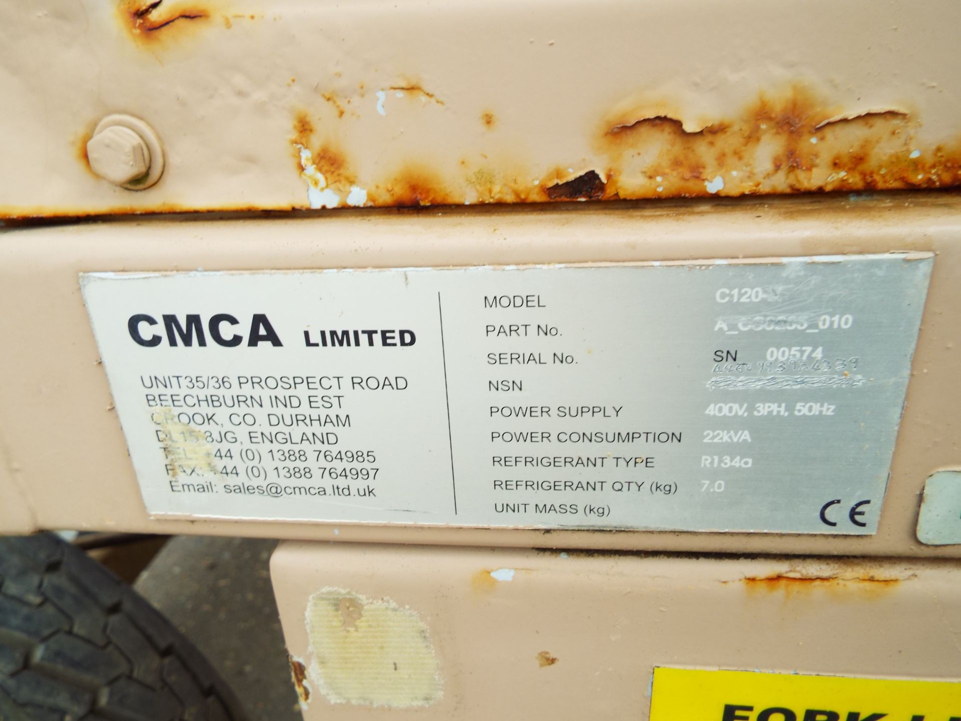 Trailer Mounted CMCA C120-S Ruggedised Air Conditioning Unit - Image 15 of 17