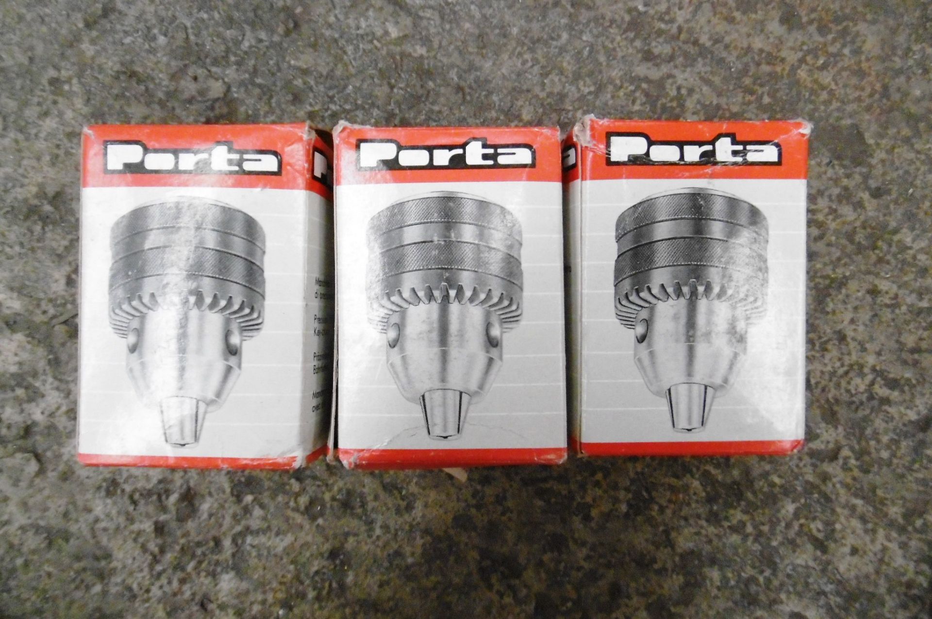 3 x PORTA 13mm Drill Chucks and Keys New Old Stock - Image 4 of 5