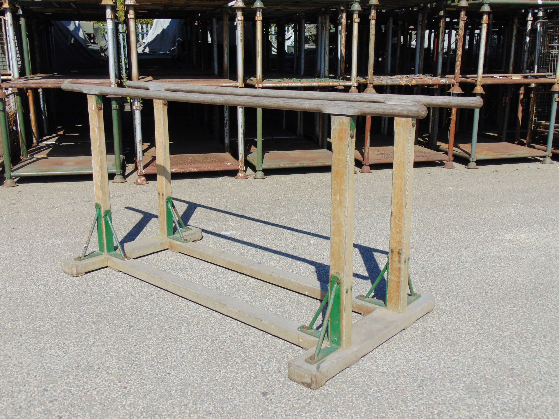 Vintage Wooden Gymnastics Parallel Bars - Image 2 of 6