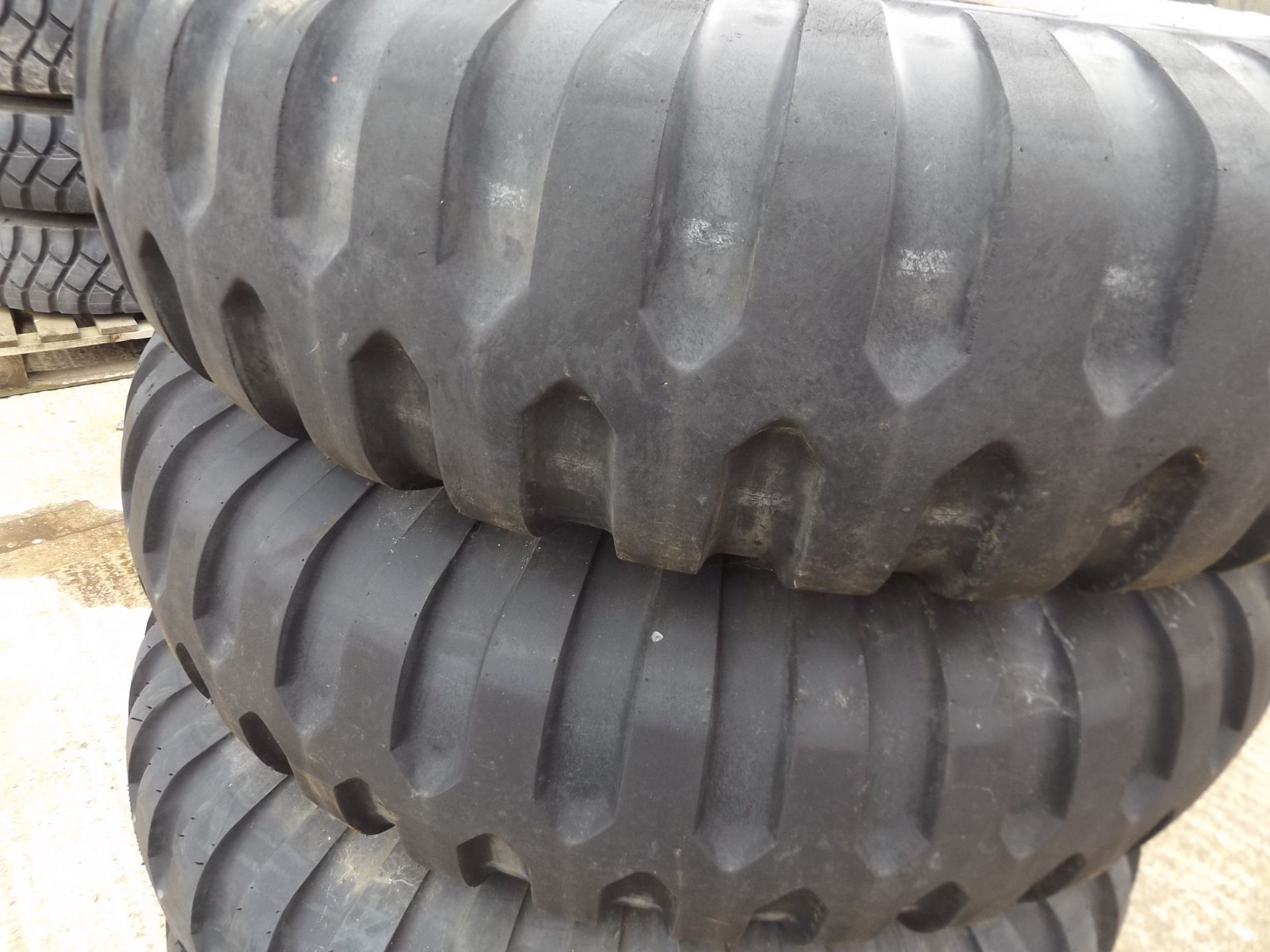4 x Goodyear 11.00 20 12 Ply Tyres complete with 10 stud rims - Image 6 of 6