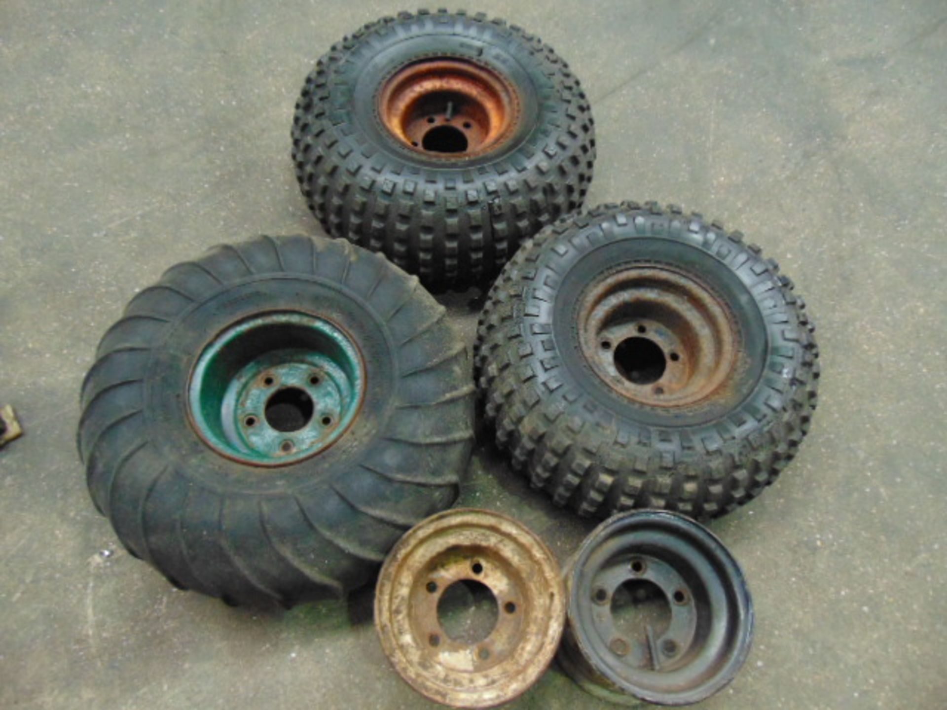 3 x Argocat Tyres on Rims and 2 x Rims