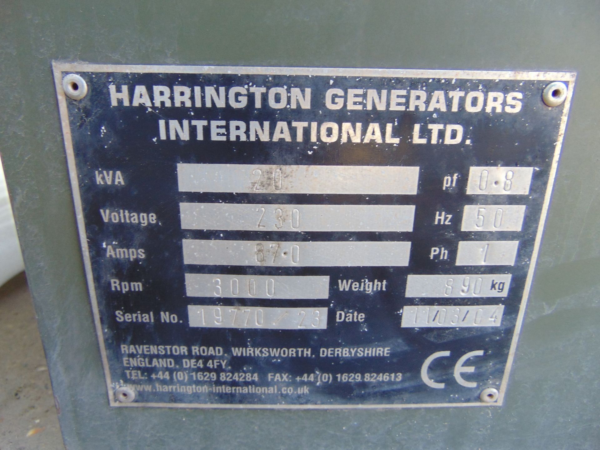 Harrington 20Kva Diesel Generator - Image 11 of 11