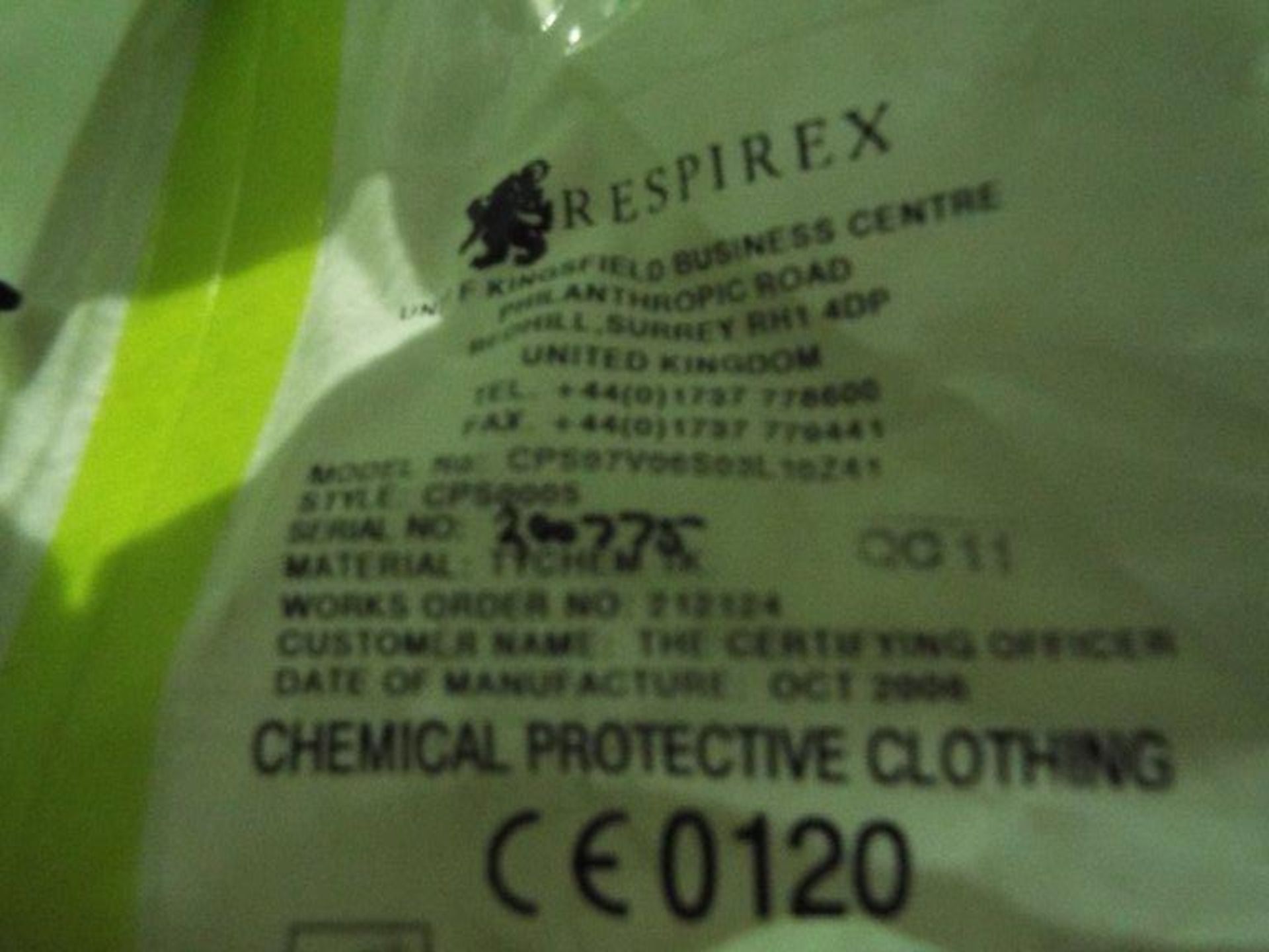Respirex Powered Decontamination Suit with Attached Boots and Gloves, Helmet, Filters, Battery etc - Image 15 of 17