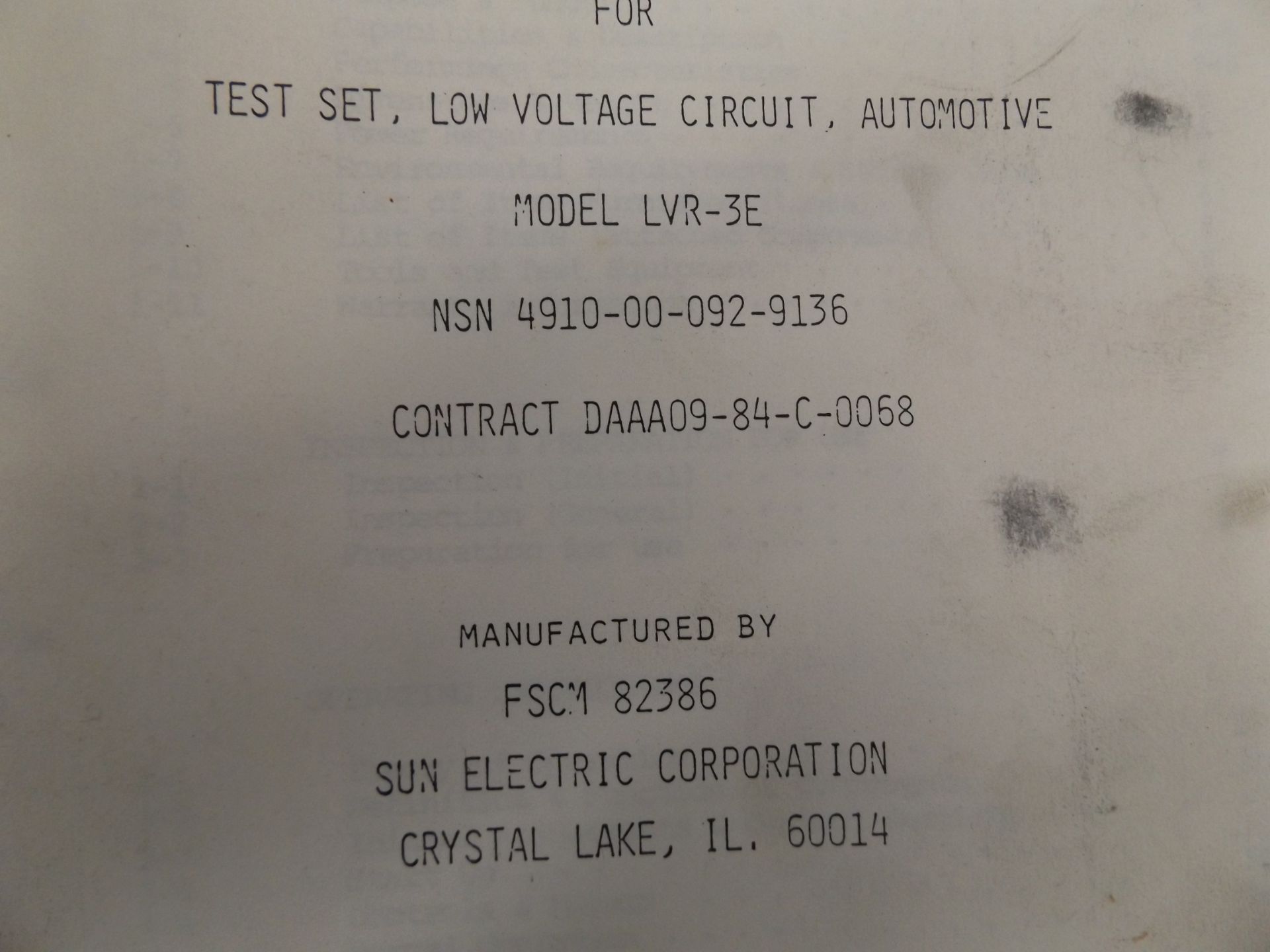 Sun Electronic LVR-3E Automotive Low Voltage Circuit Test Set - Bild 5 aus 6