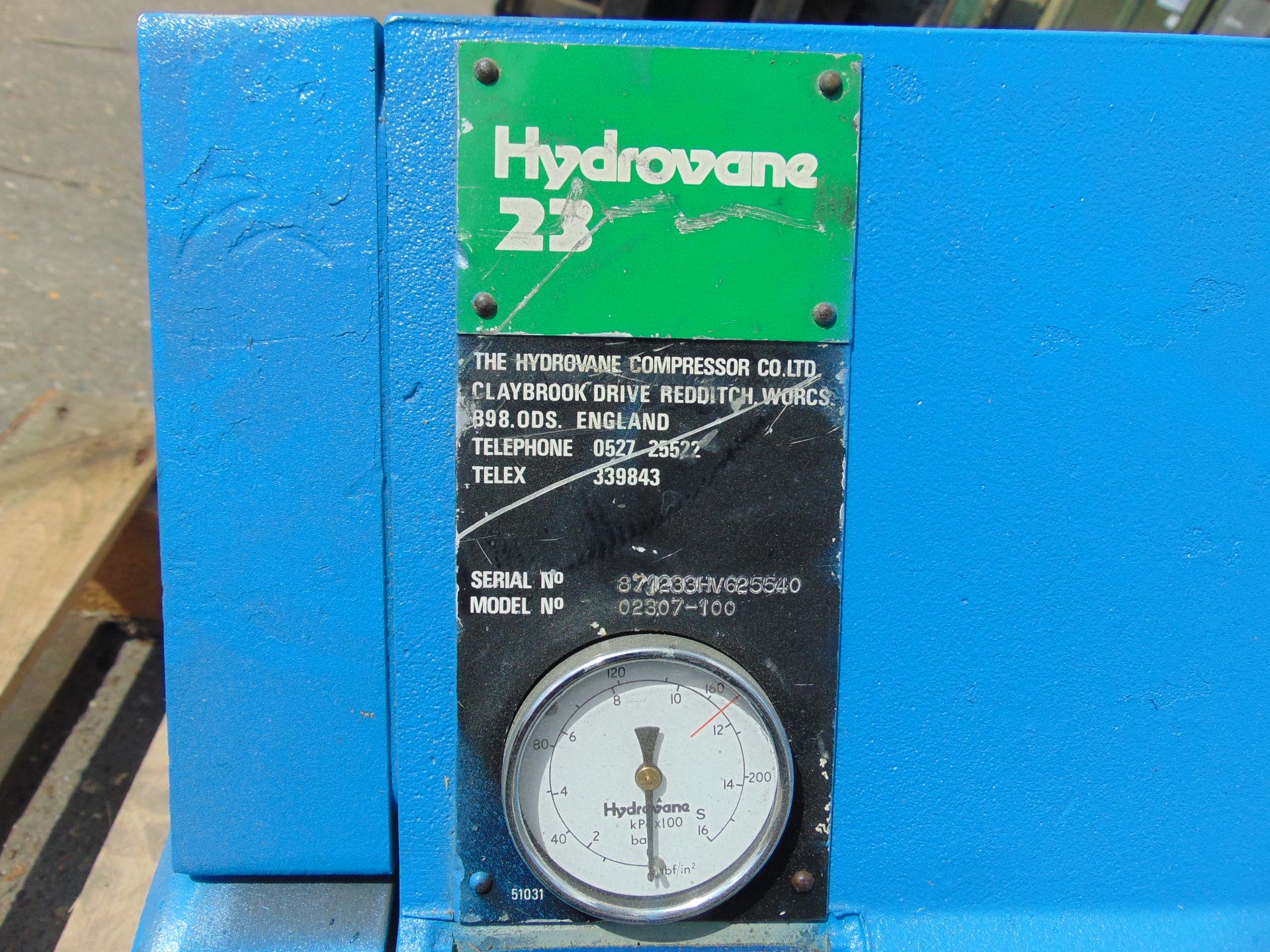 Hydrovane 23 Rotary Air Compressor P/No 02307-100 - Image 5 of 10