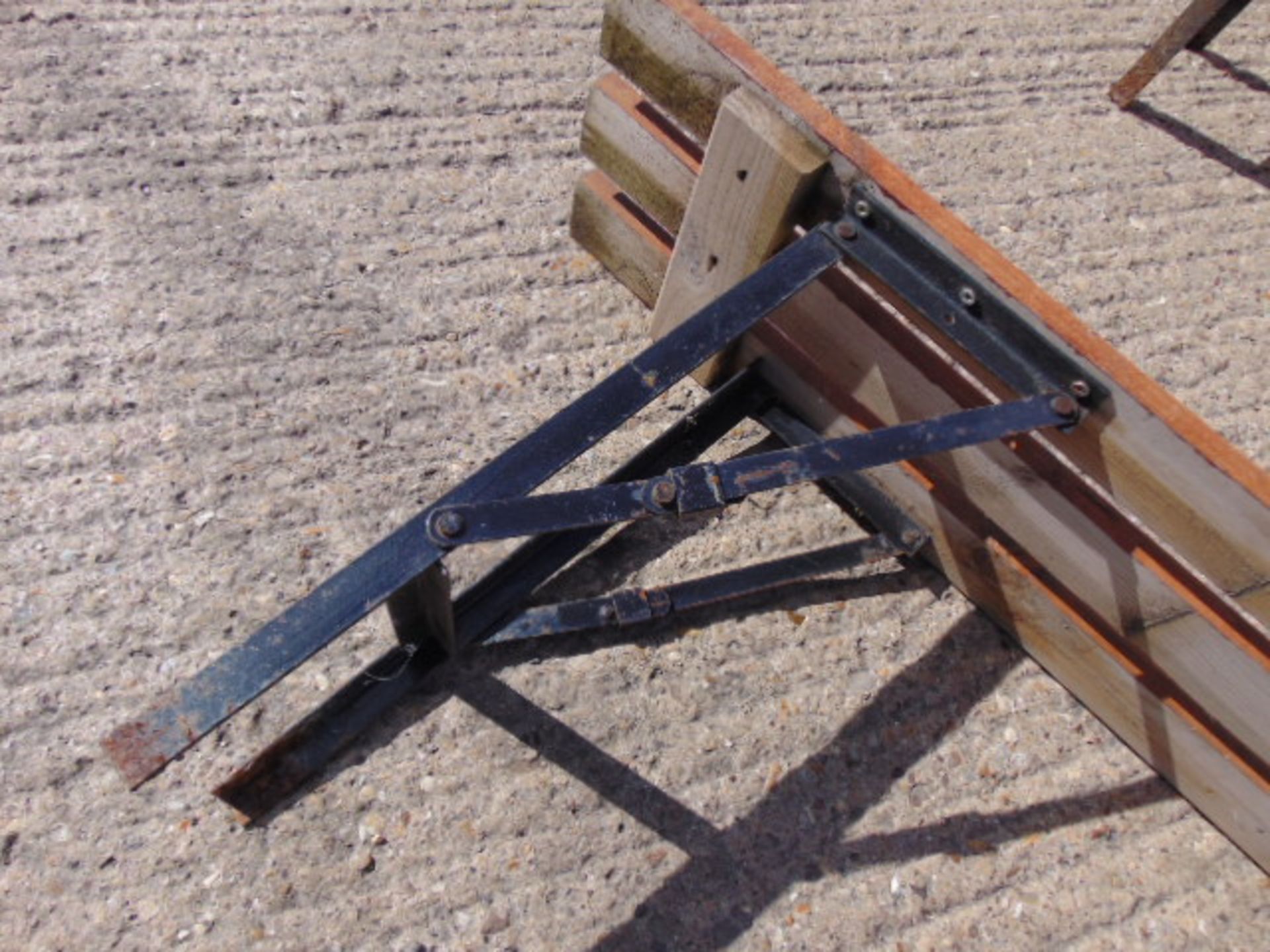 2 x 6ft Folding Military Trestle Benches - Image 2 of 4