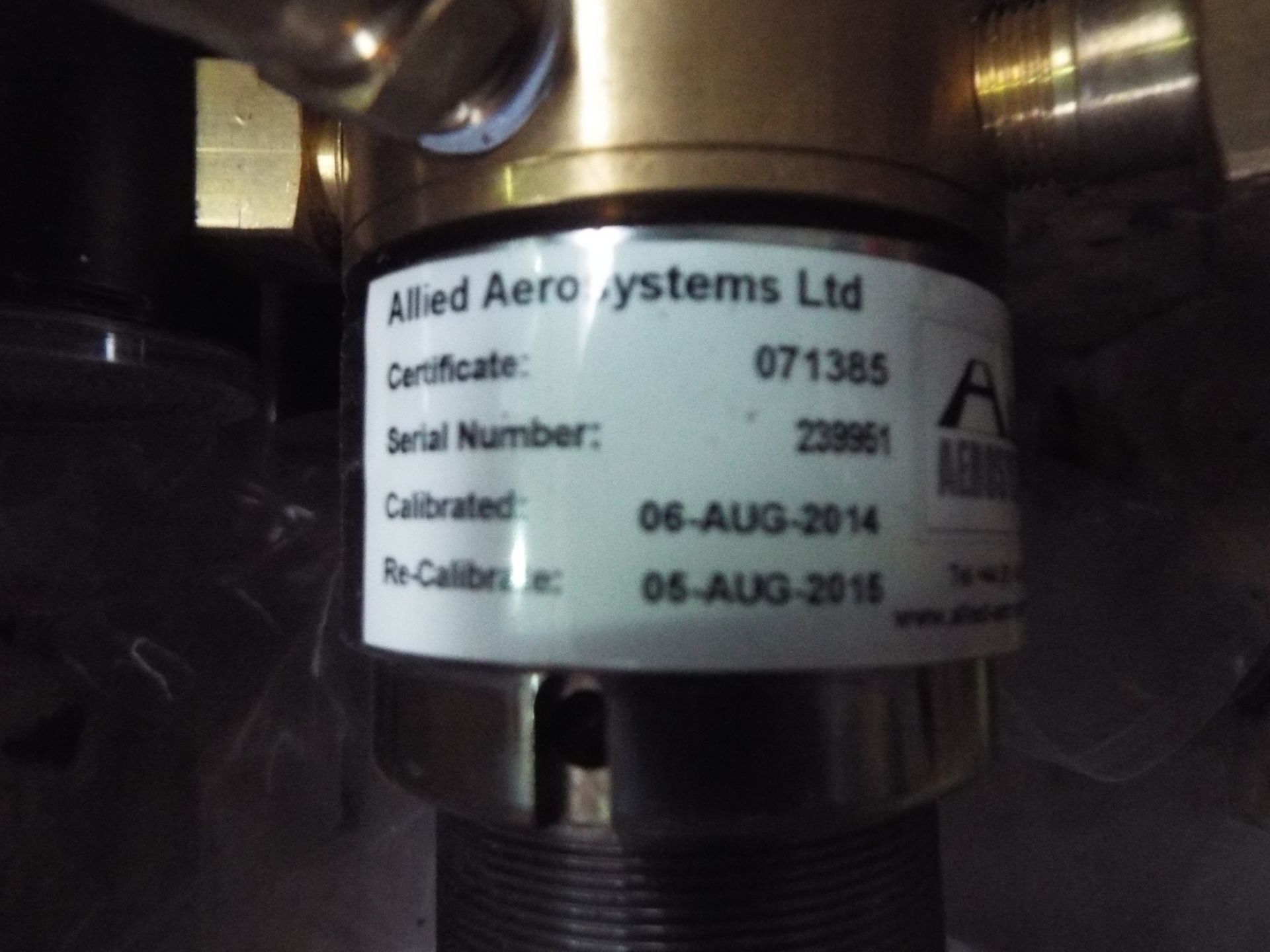 Allied Aerosytems Nitrogen Regulator Valve - Image 4 of 4