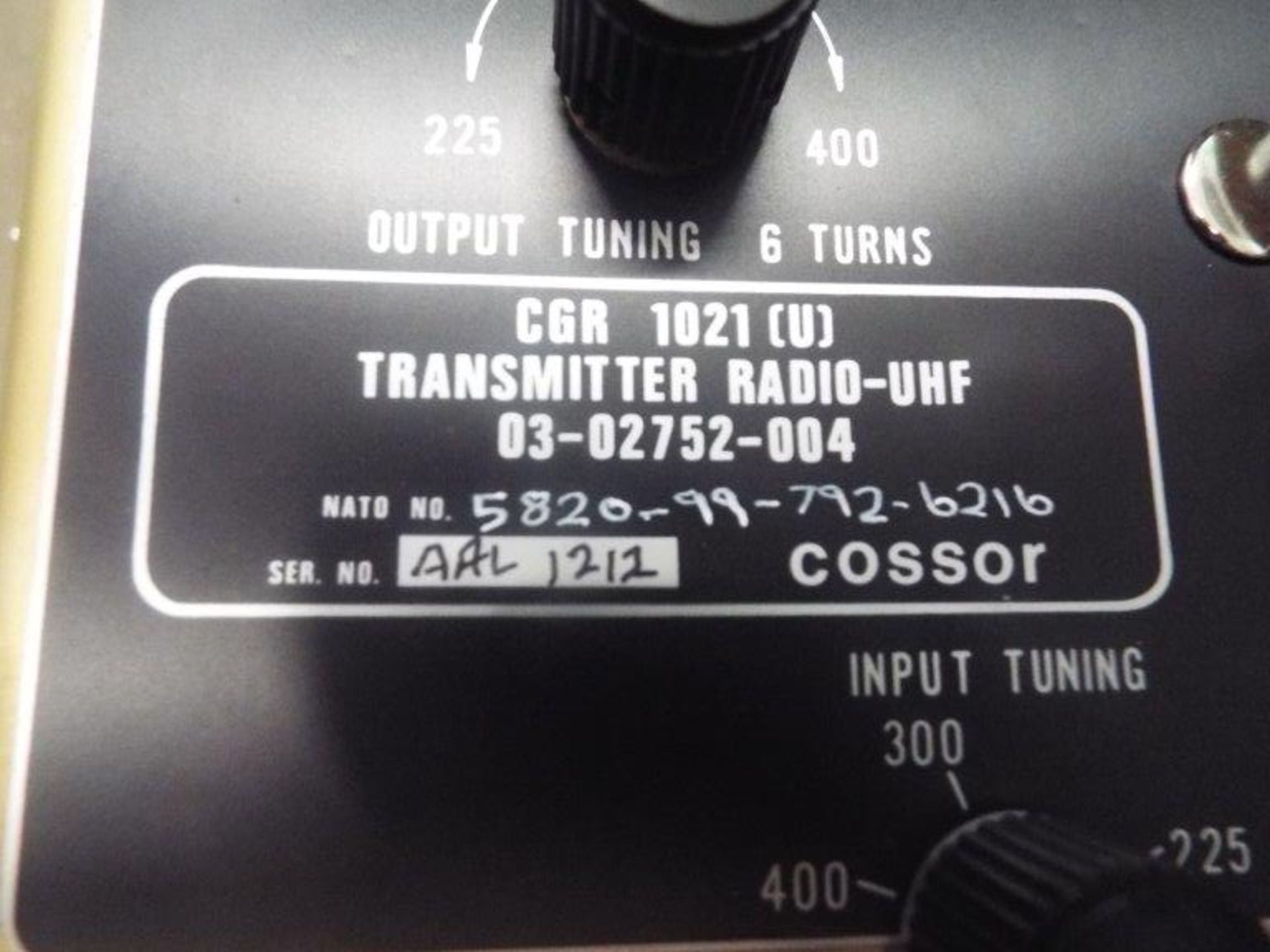 Cossor CGR 1021(U) UHF Radio Transmitter - Image 4 of 6