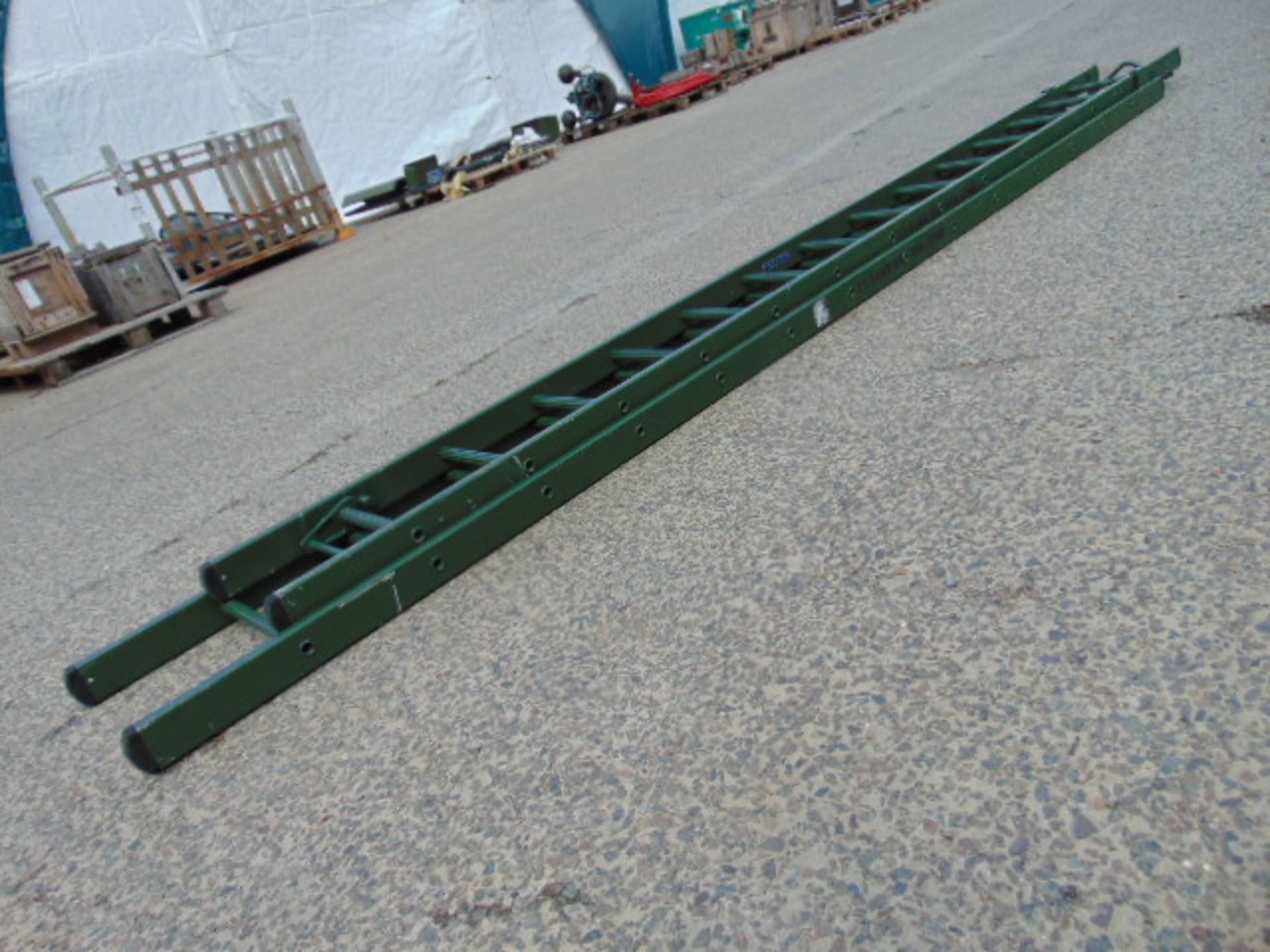 Ramsey 3.7m 2 Section Aluminium Ladder - Image 2 of 6