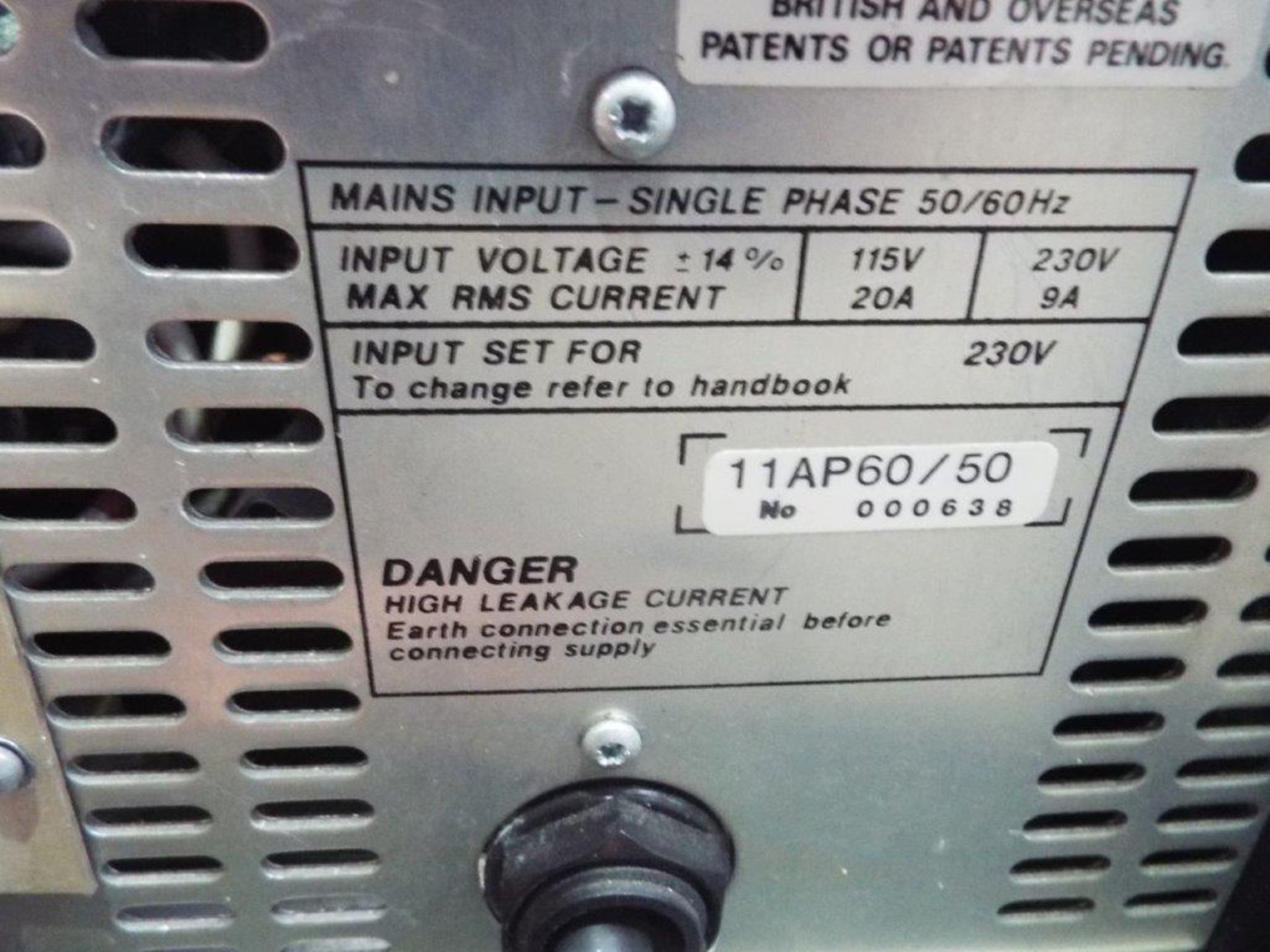 Farnell AP60/50 Regulated Power Supply with Transit Case - Image 7 of 10