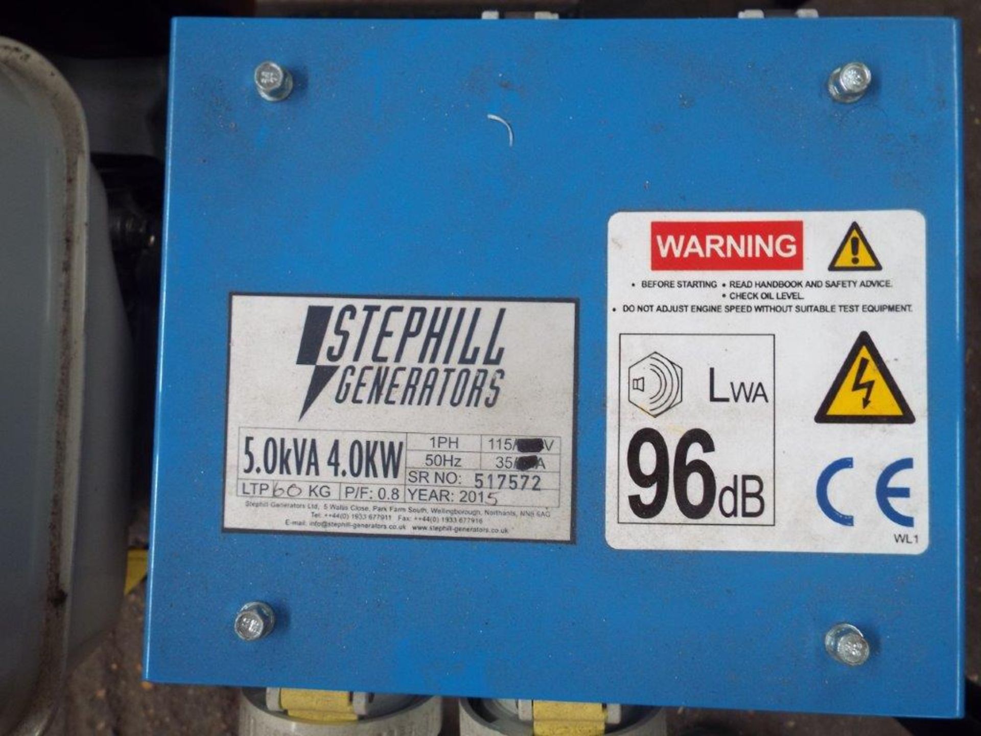 Unissued Honda GX270 Powered Stephill Generators 5.0 kVA, 4.0KW Petrol Generator - Image 6 of 13