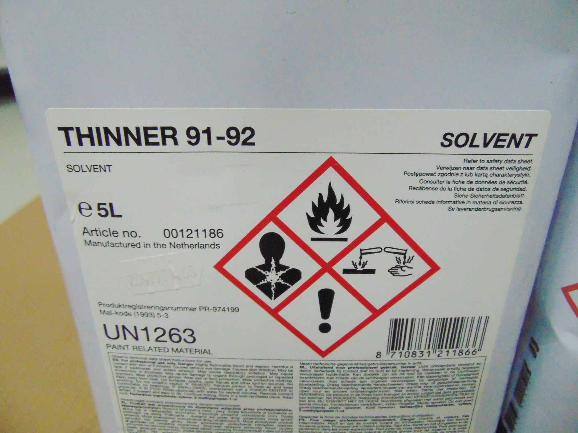 2 x Unissued PPG 5L Paint Thinners & 8 x Unissued Chemetall Ardrox 9PR5 Penetrant Remover - Image 3 of 7