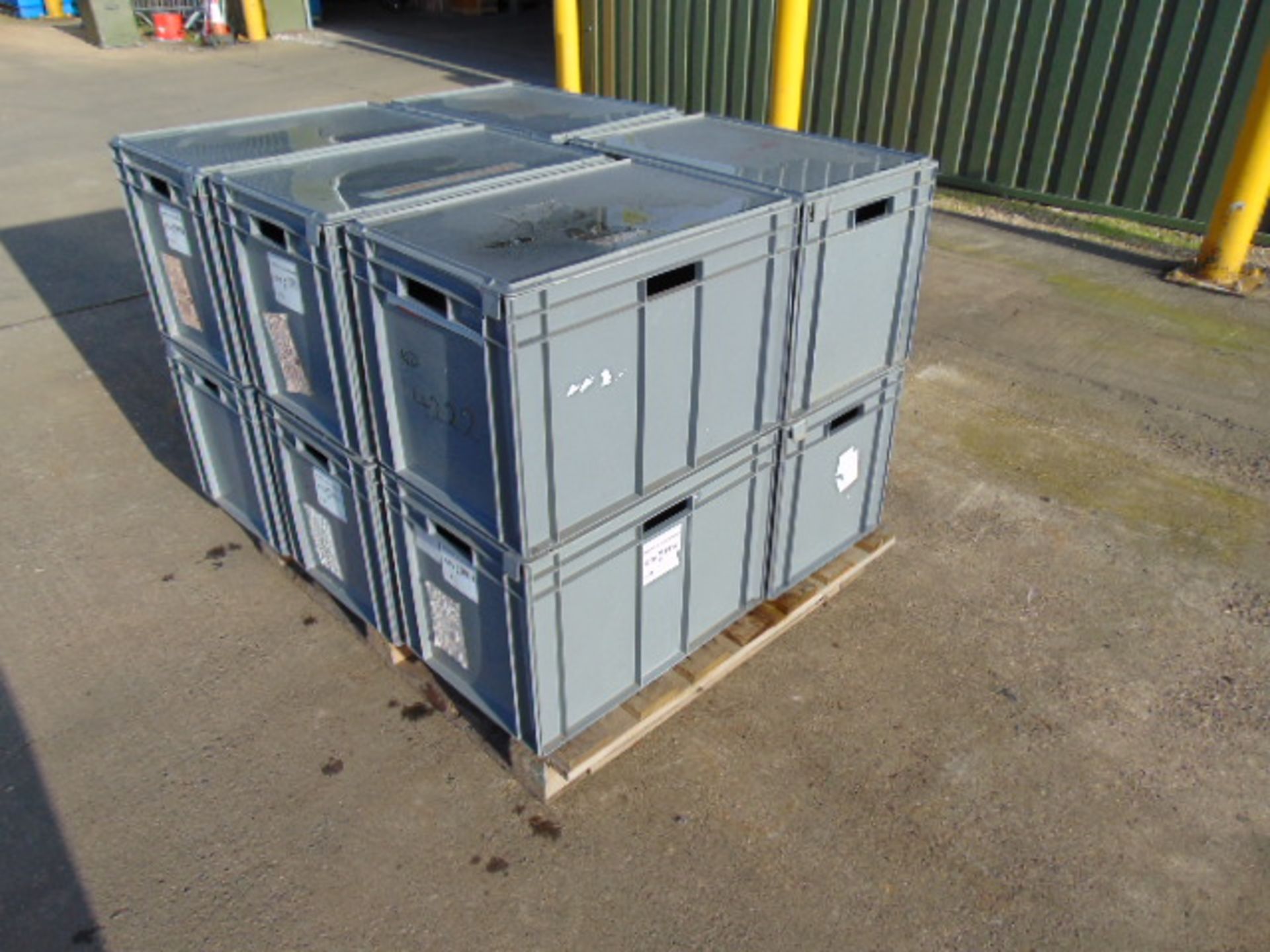 10 x Standard MoD Stackable Storage Boxes c/w Lids