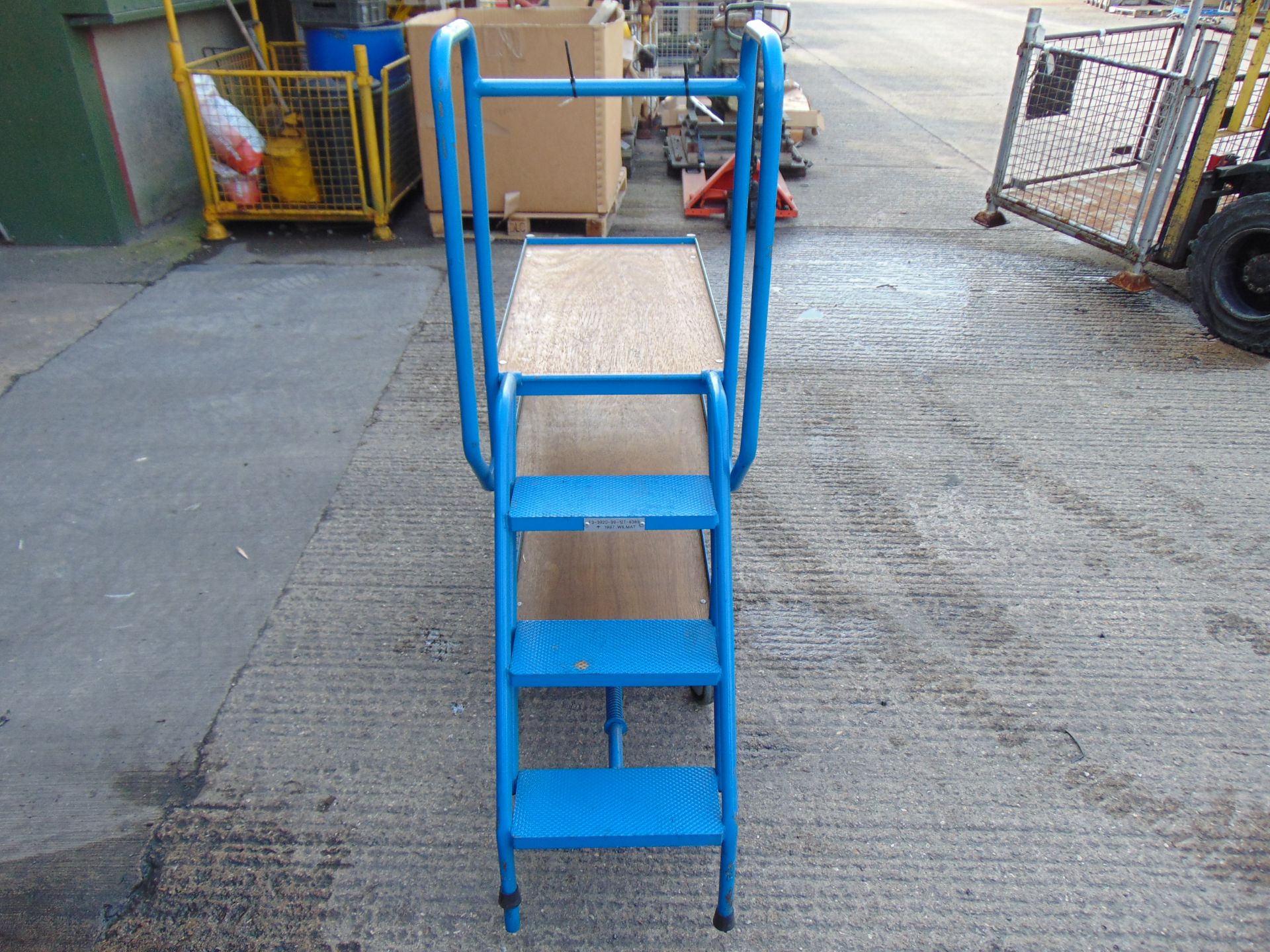 3-Step mobile Warehouse Ladder/Trolley - Bild 5 aus 7