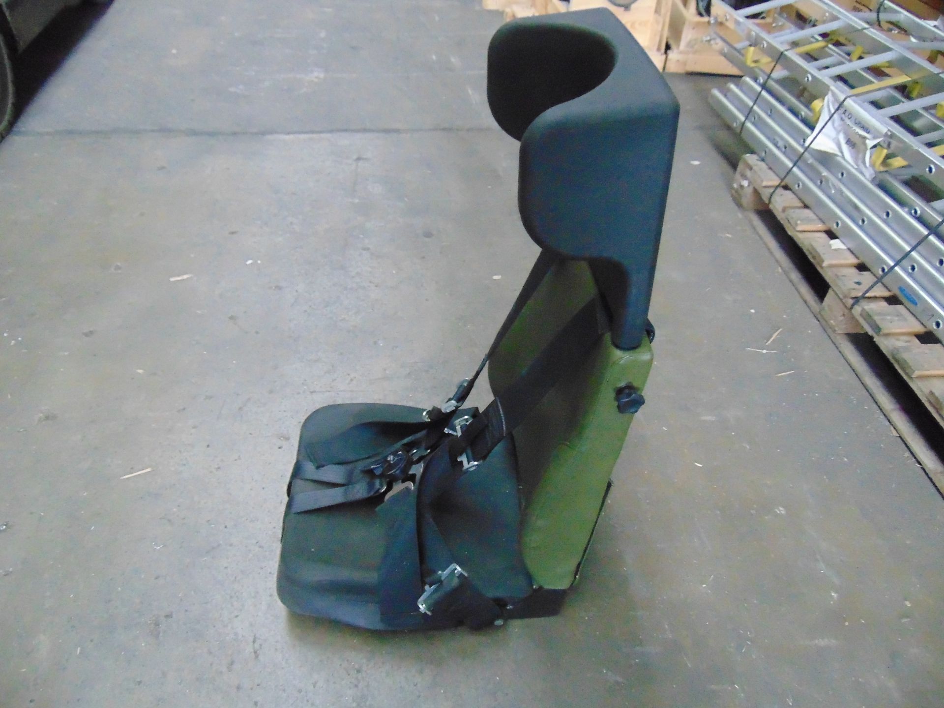 FV Drivers Seat Complete with Neck Support and 5 Point Harness - Image 3 of 6