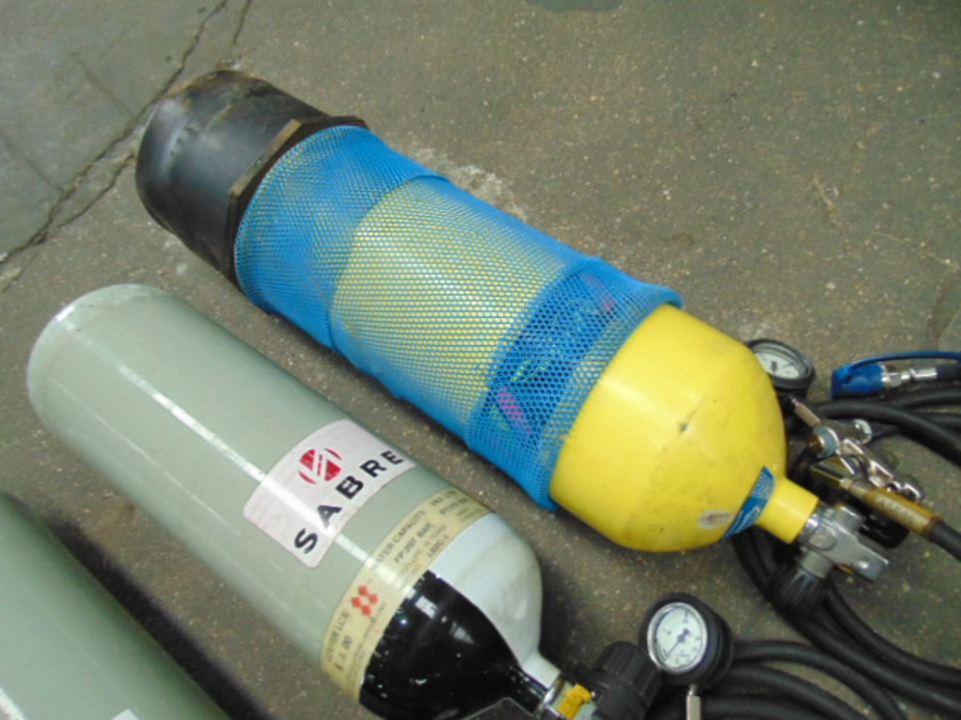 3 x Compressed Air Cylinders with Valves etc - Image 5 of 11