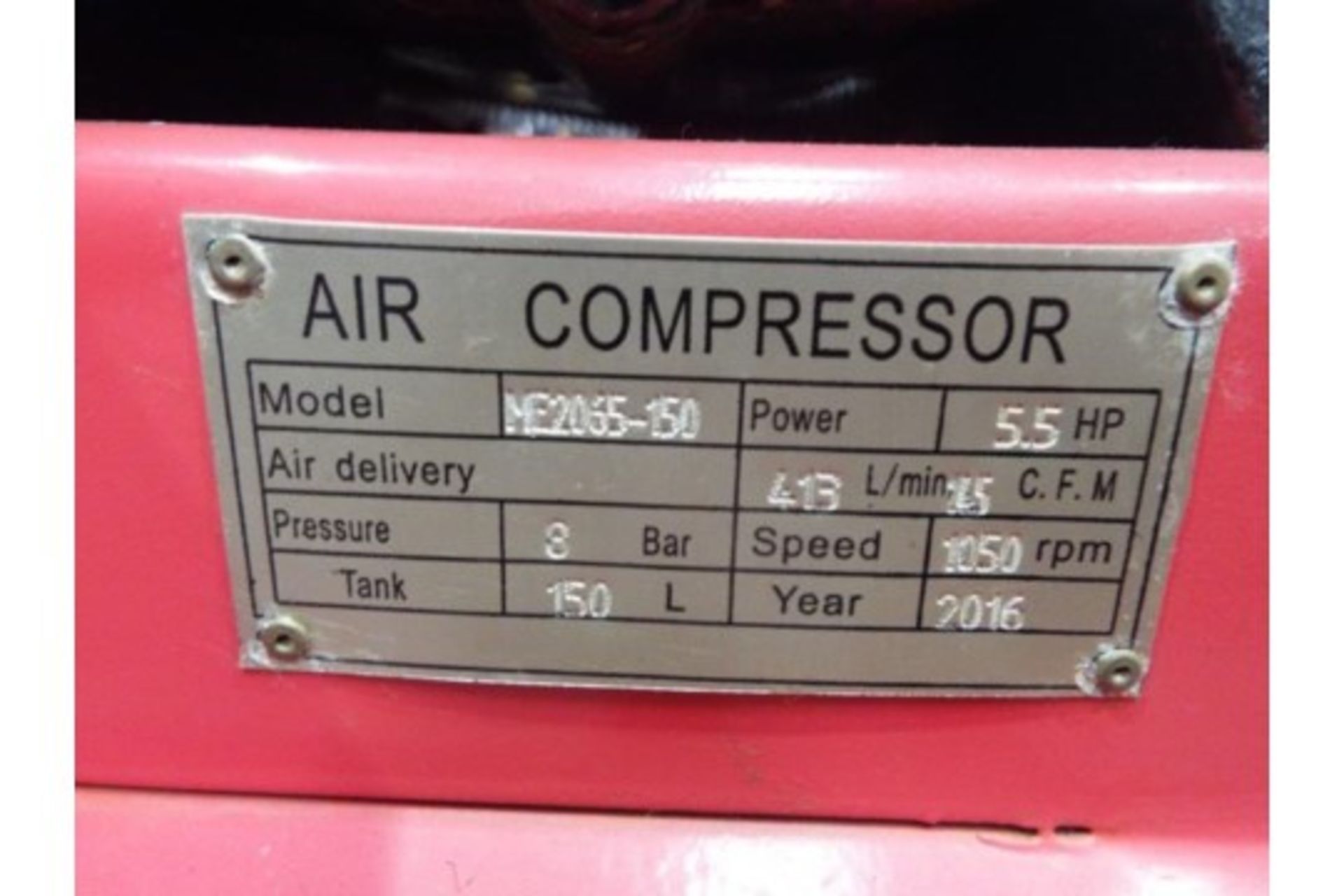 Unissued MZB ME2065-150 5.5HP Air Compressor - Bild 12 aus 13