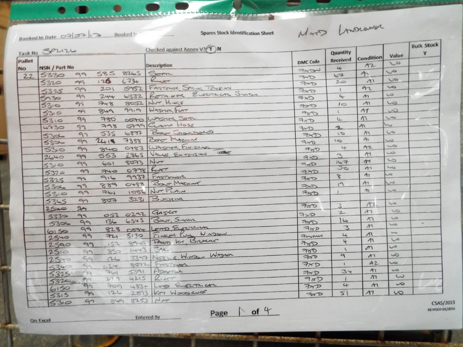 Mixed Stillage of Land Rover Parts inc Prop Shafts, Calipers, Exhaust, Brake Shoes etc - Image 13 of 14