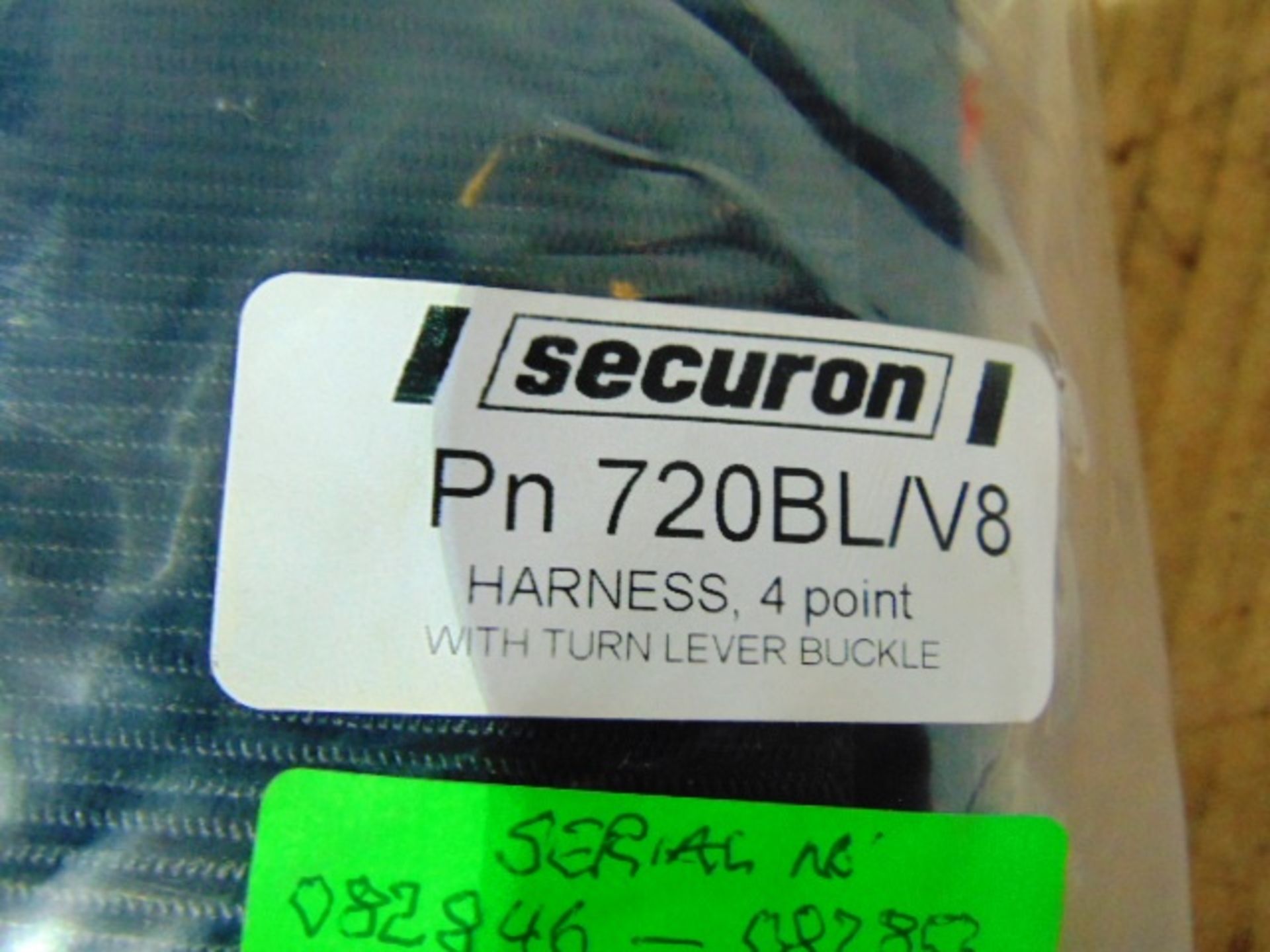 2 x Securon 720BL/V8 4 Point Driver / Co Driver Restraint Harnesses - Image 8 of 11