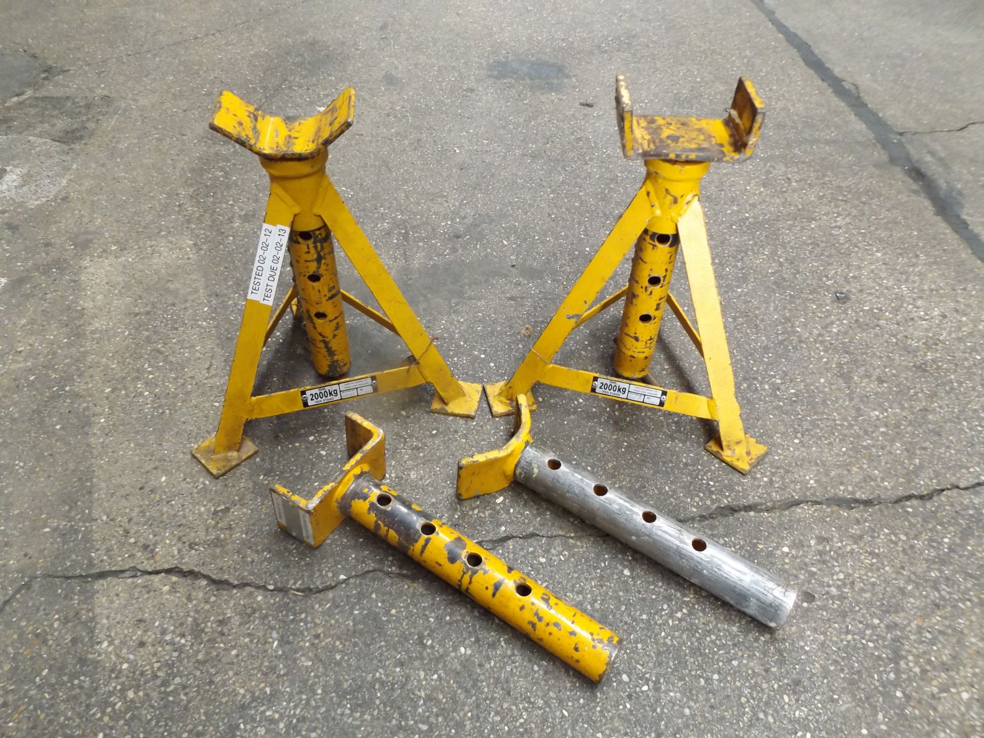 2 x Heavy Duty 2 Tonne Axle / Chassis Stands