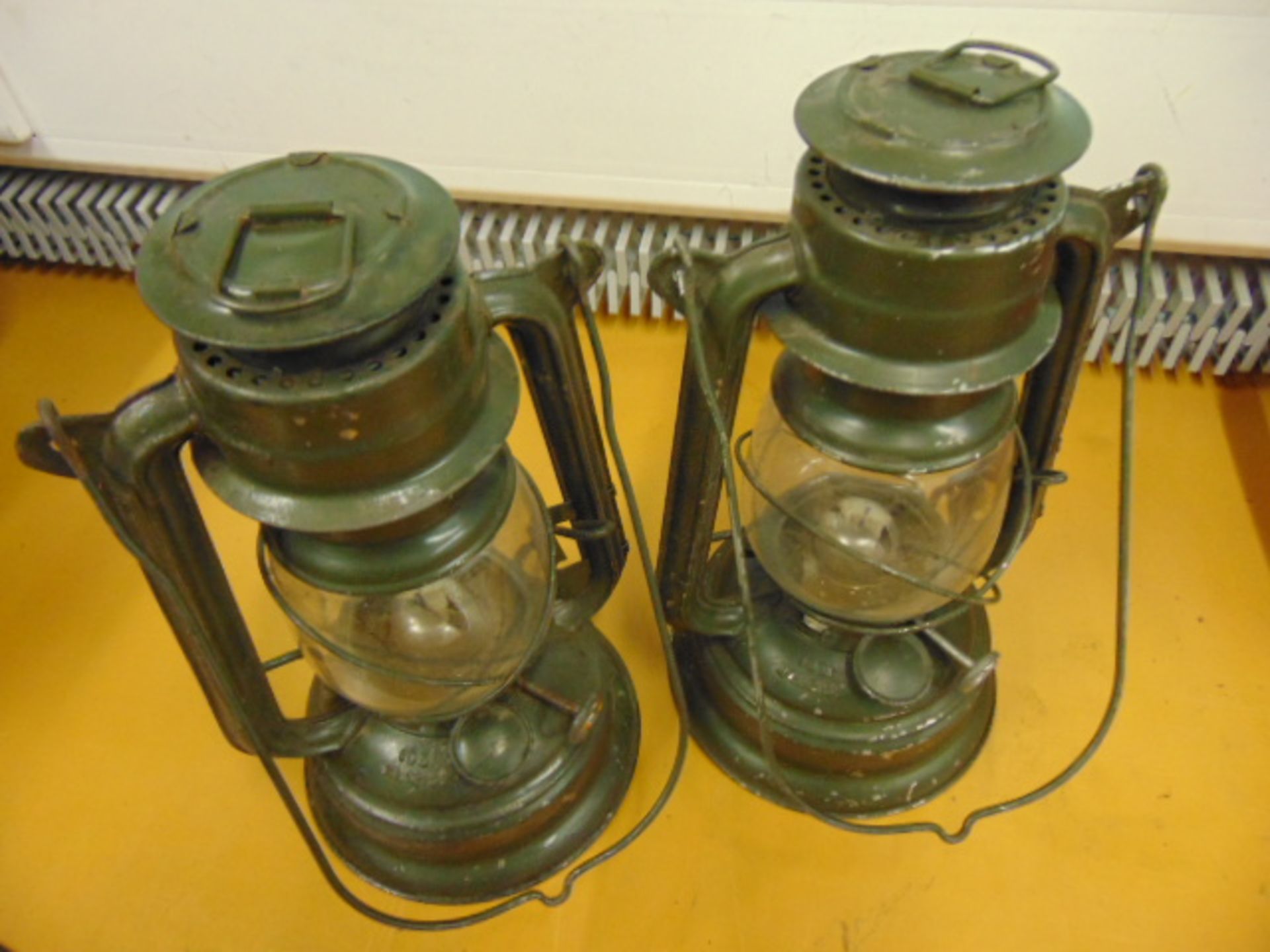 2 x Vintage Gremlin Hurricane Lamps