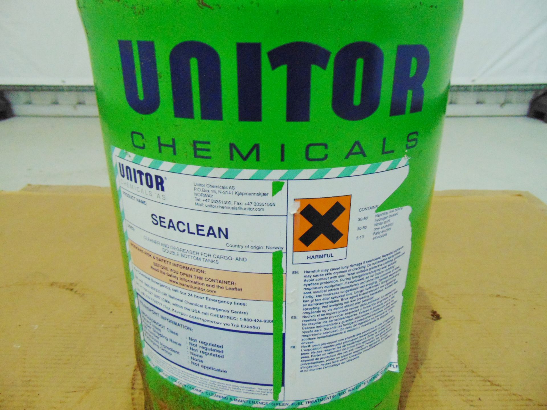 1 x Unissued 25L Drum of Unitor Chemicals Seaclean Degreaser - Image 2 of 4