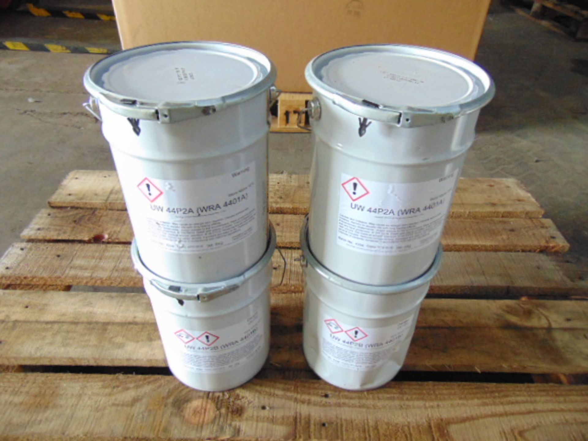 4 x Unissued 5Kg Drums of UW 44P2 Water Resistant Epoxy Resin