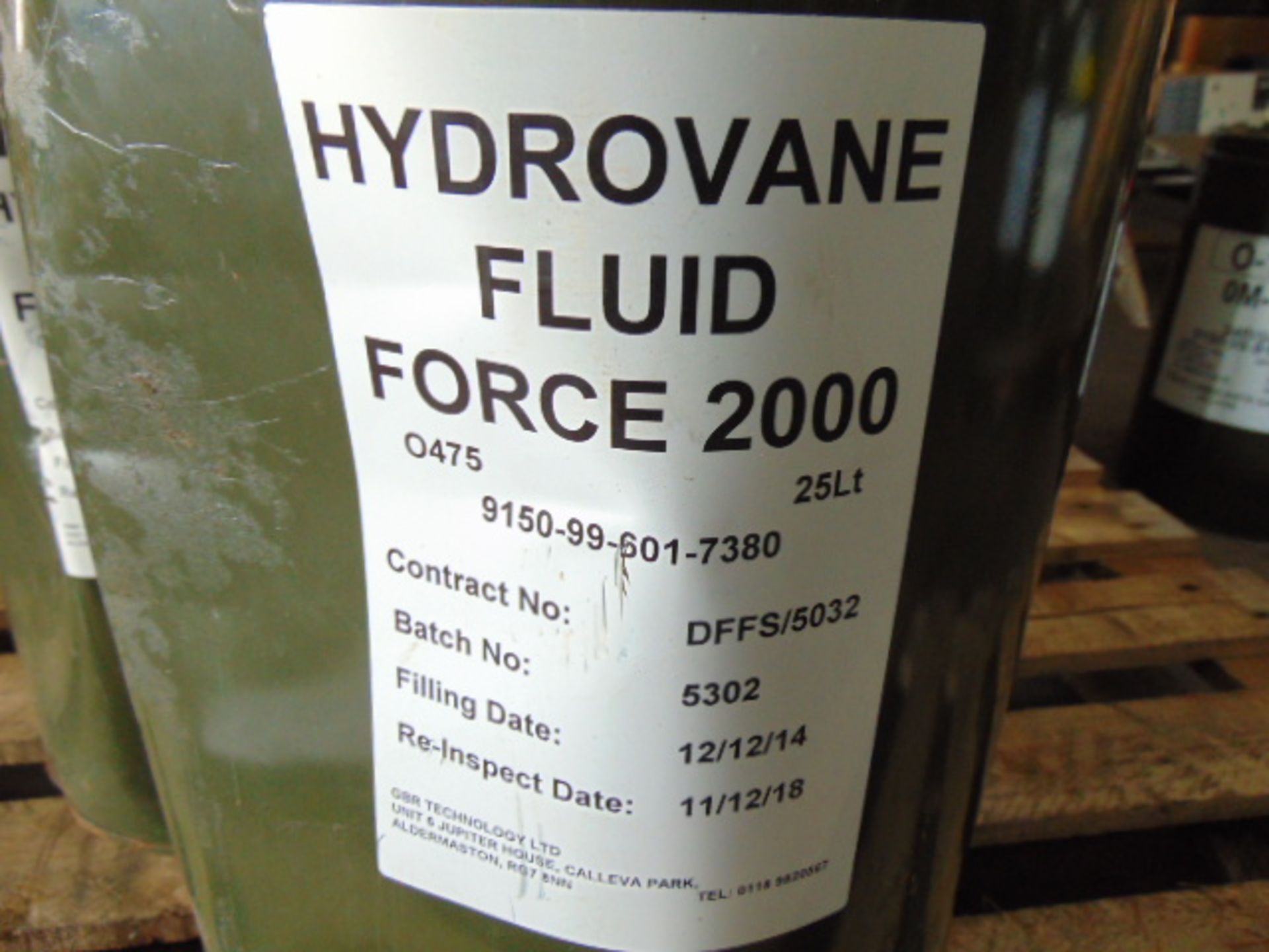 3 x Unissued 25L Drums of Hydrovane Fluid Force 2000 Hydrovane Compressor Oil - Bild 2 aus 3