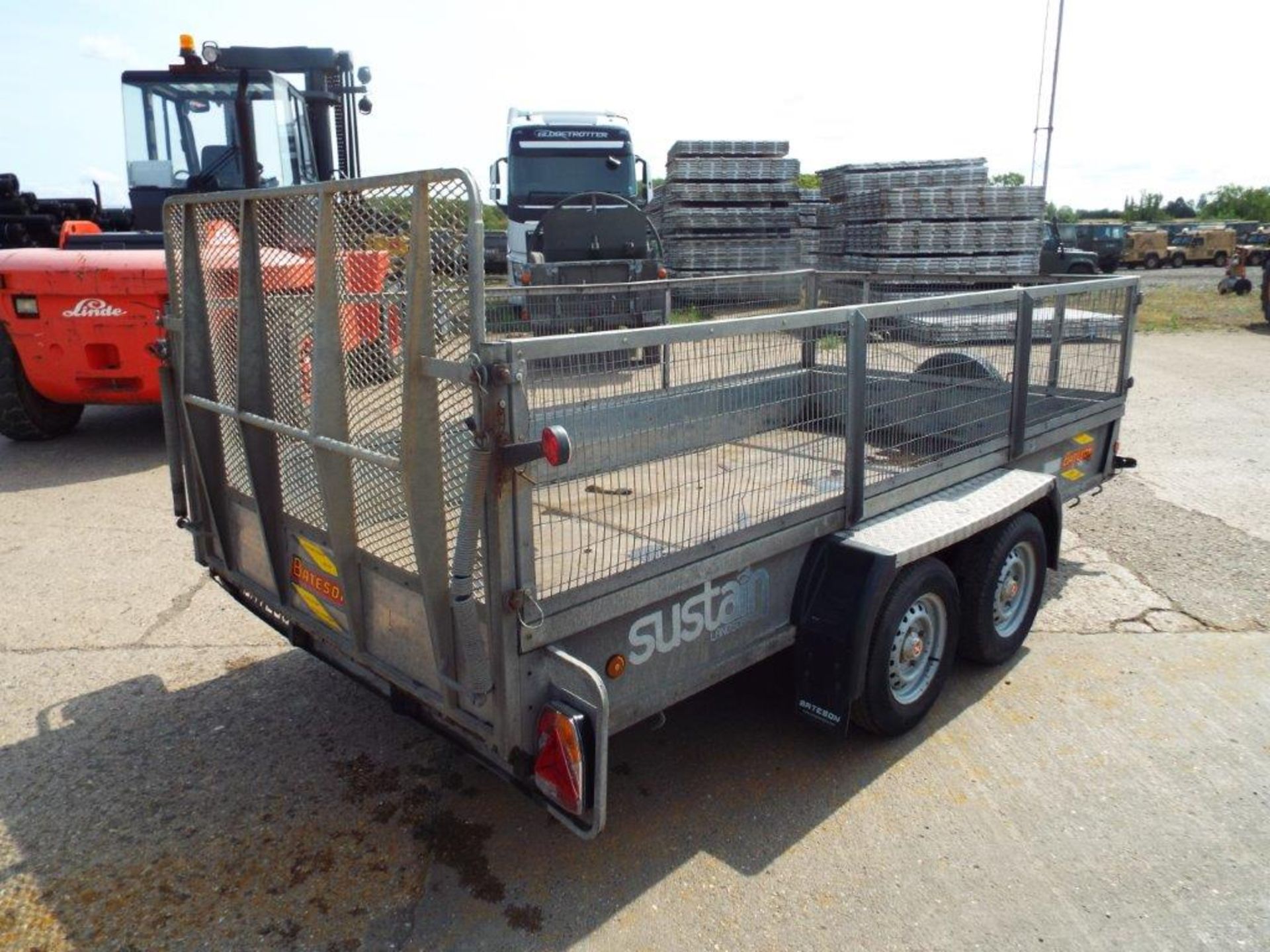 Bateson Twin Axle Trailer with Rear Ramp and Cage Sides - Image 7 of 22