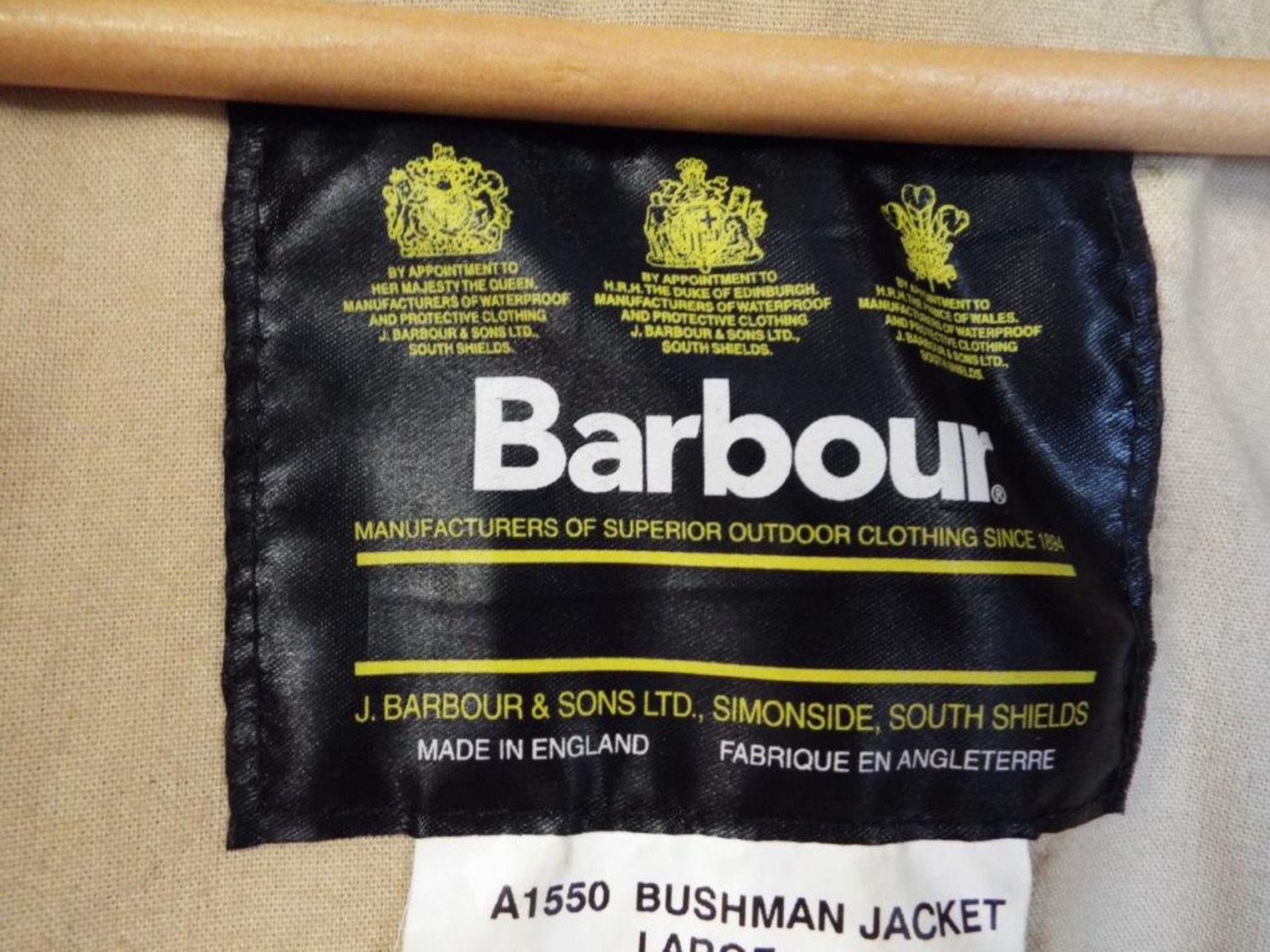 Barbour A1550 Huntsman Waxed Jacket, Size L - Bild 8 aus 12