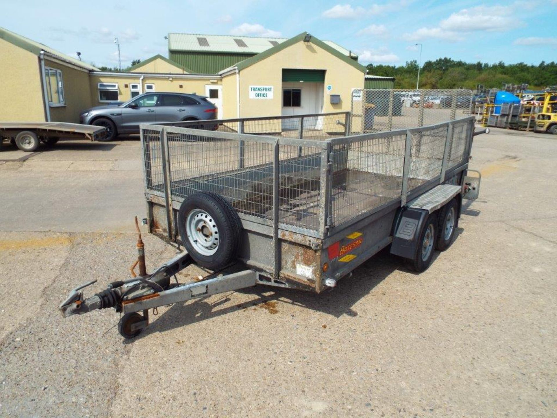 Bateson Twin Axle Trailer with Rear Ramp and Cage Sides - Image 3 of 22