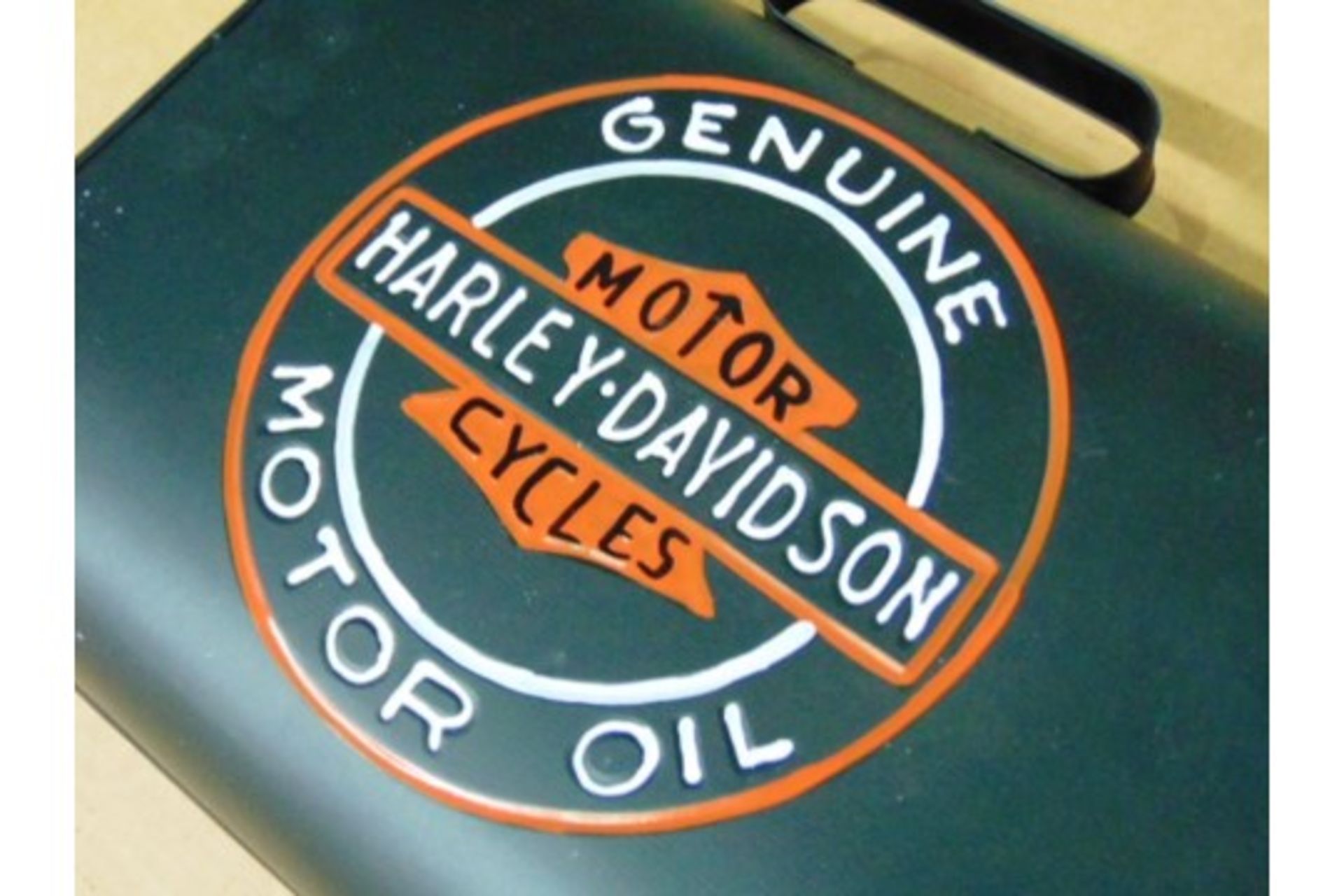Reproduction Harley Davidson Branded Slimline Oil Can - Image 2 of 5