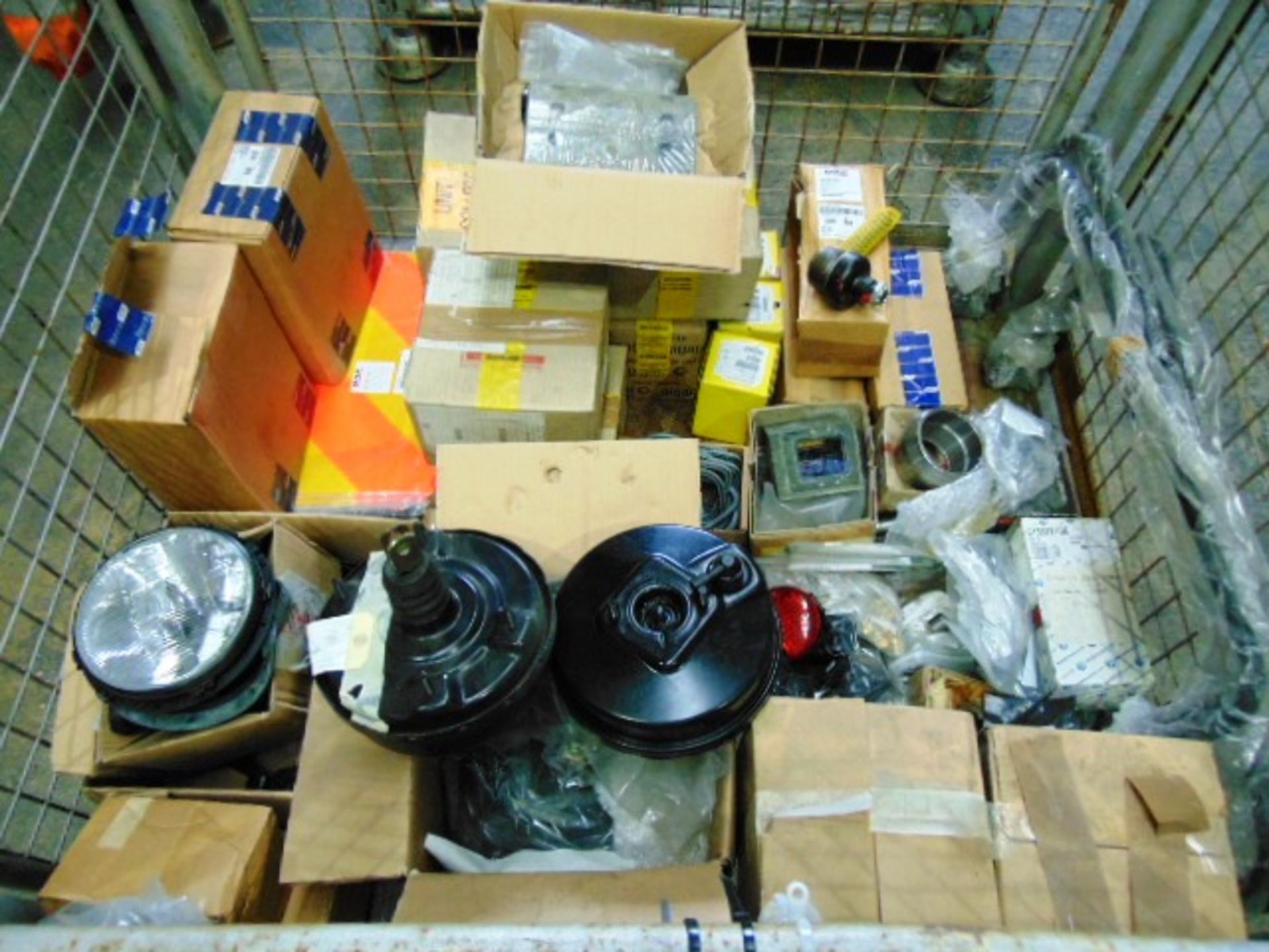 Mixed Stillage of Truck Parts inc Lights, Ball Joints, Filters, Cables etc