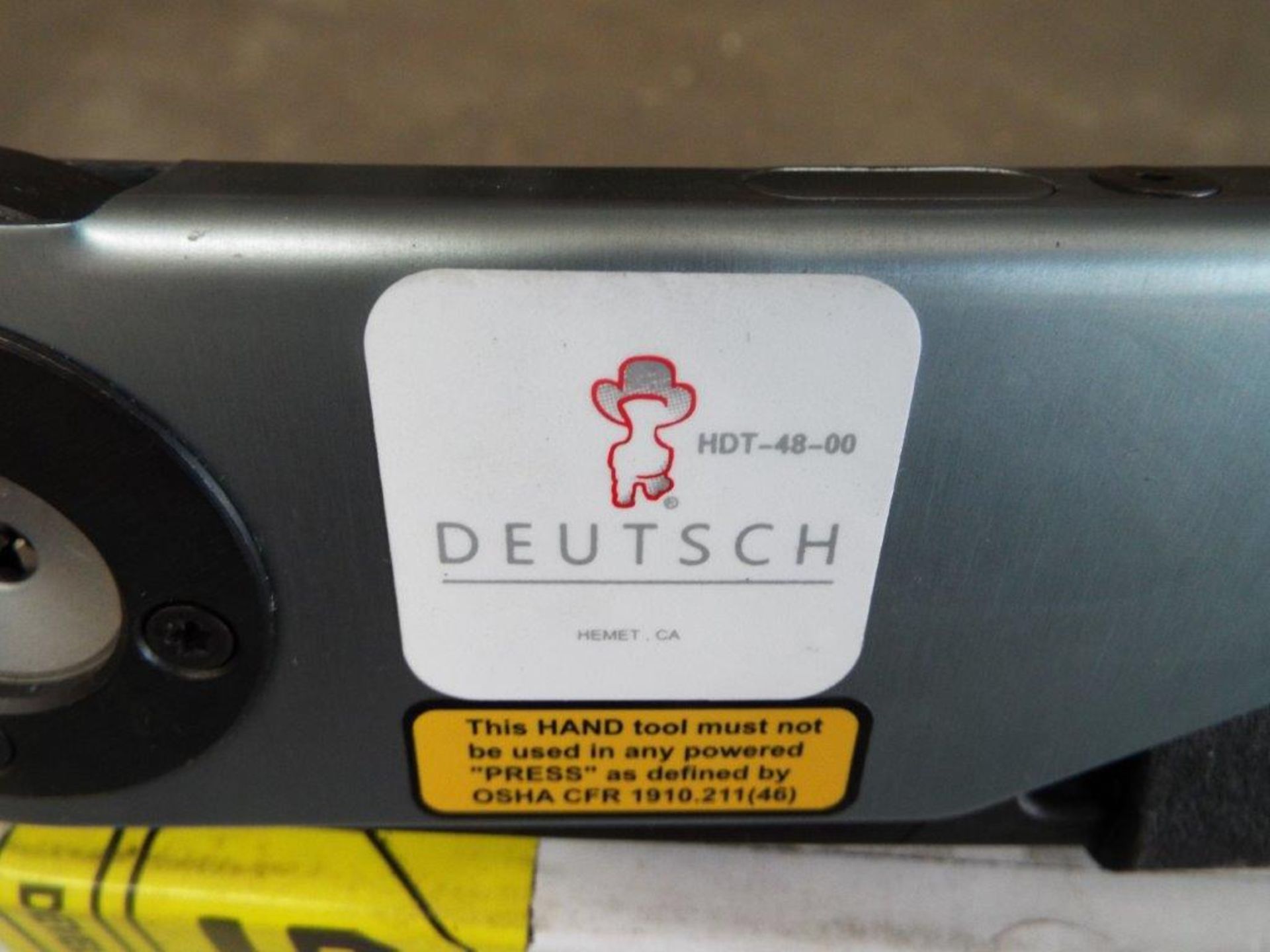 Deutsch HDT-48-00 Crimp Tool - Image 3 of 6