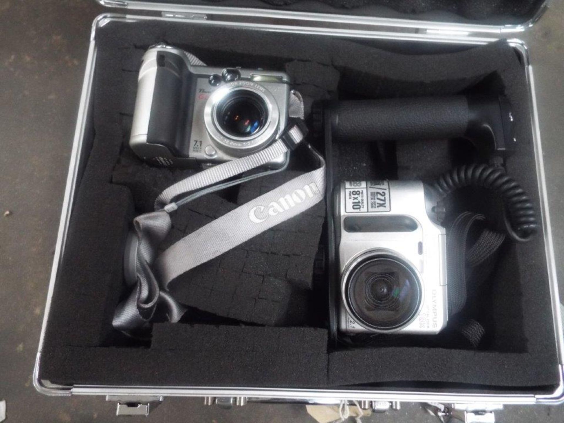 2 x Digital Cameras in Vanguard Ruggedised Carry Case