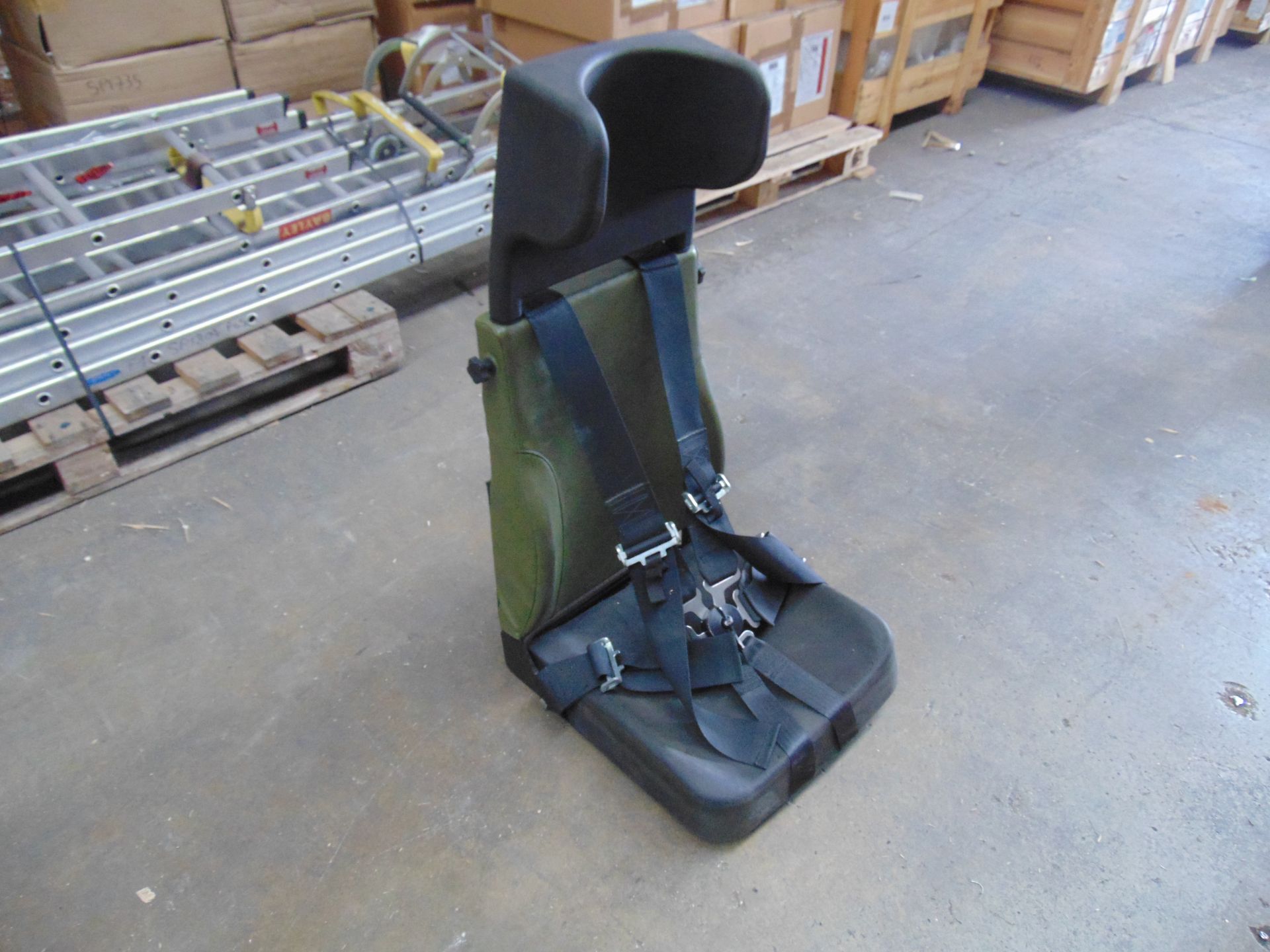 FV Drivers Seat Complete with Neck Support and 5 Point Harness