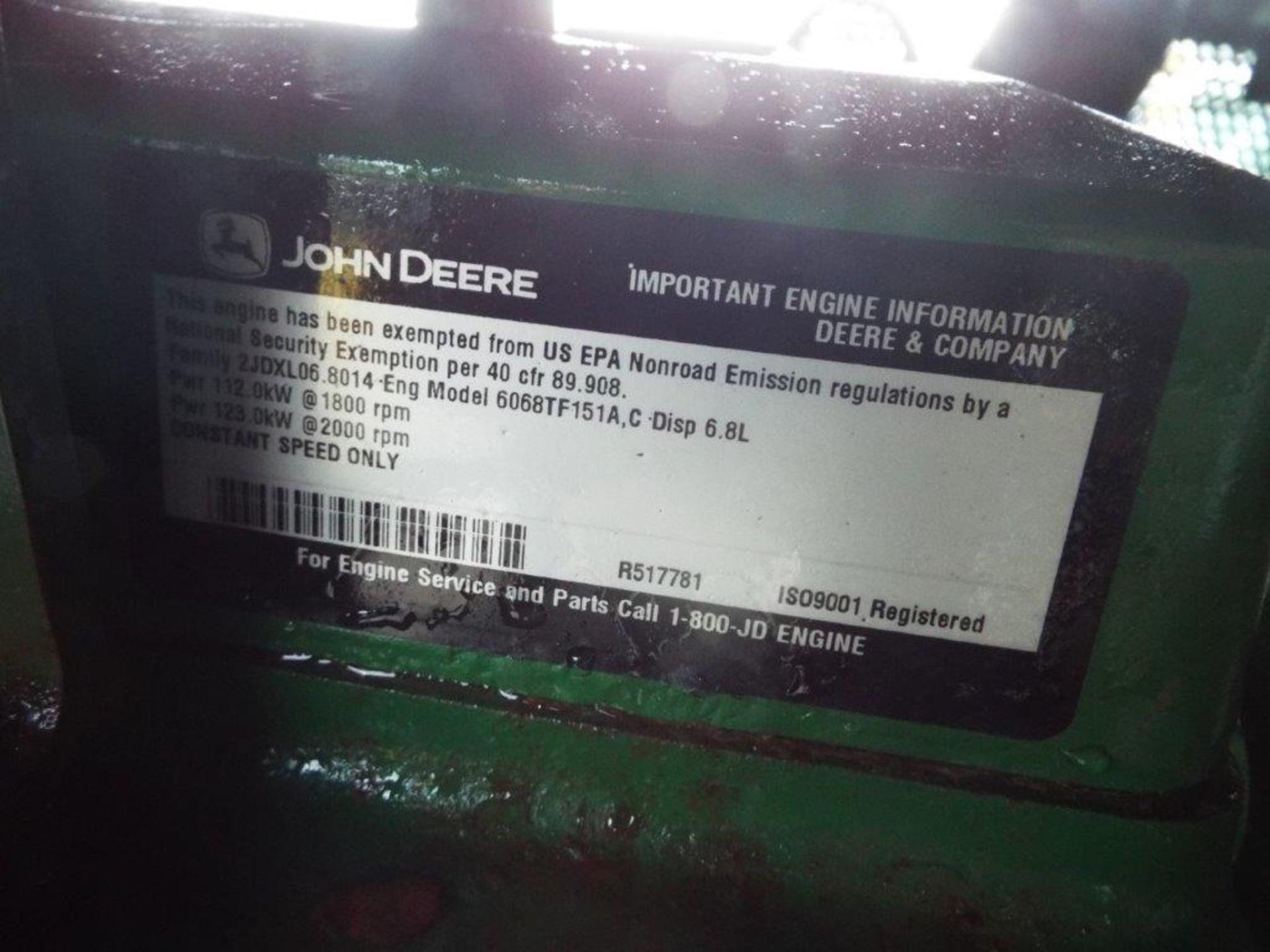 MEP-806B John Deere Diesel Powered 3 phase 60KW-50/60HZ Generator - Image 18 of 21