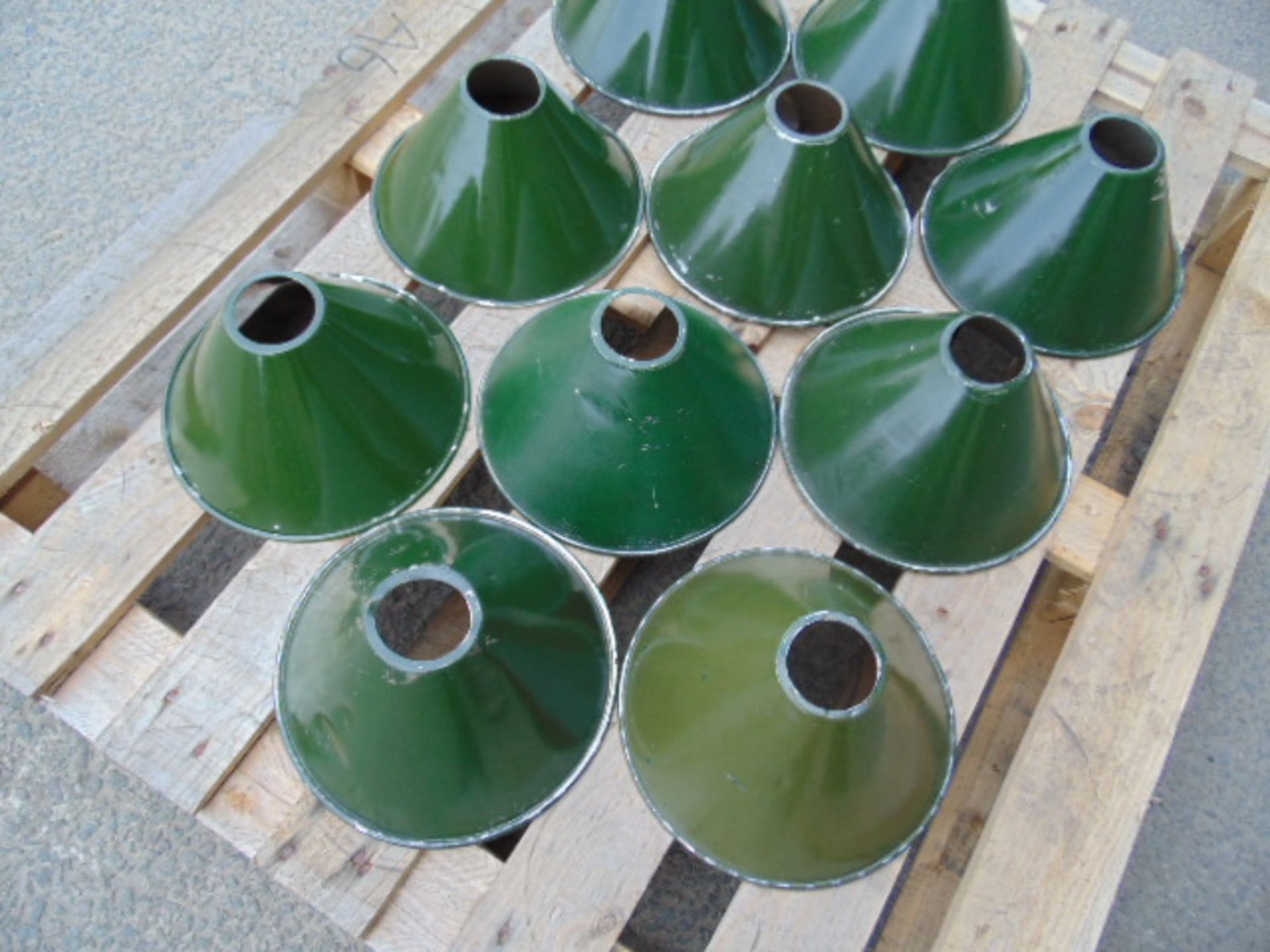 10 x Vintage Classic Military/Industrial Cone Style Pendant Light Shades - Image 4 of 7