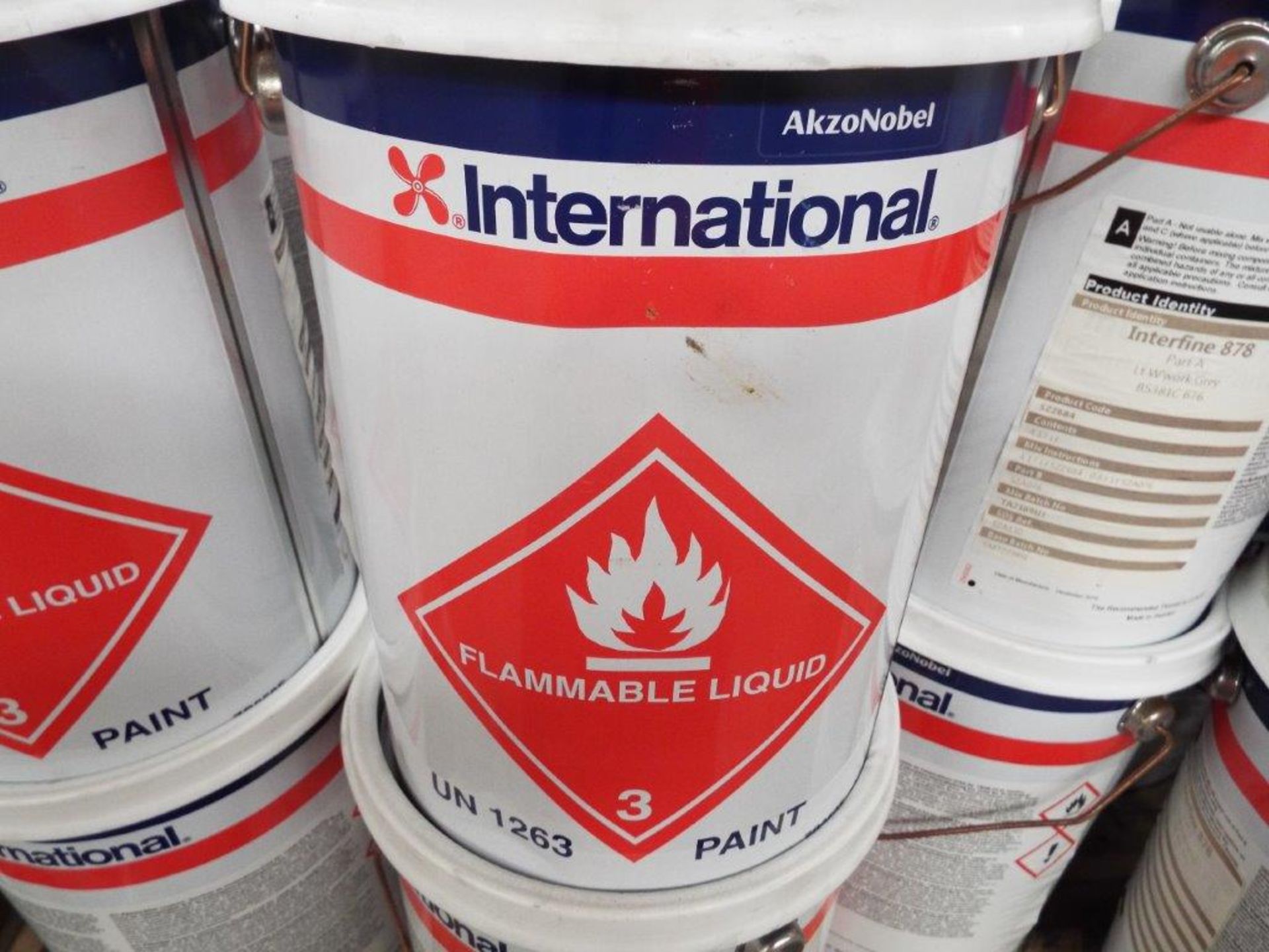 50 x Unissued 5 litre Cans of Interfine 878 Light Grey 2-Part Protective Paint - Image 2 of 5