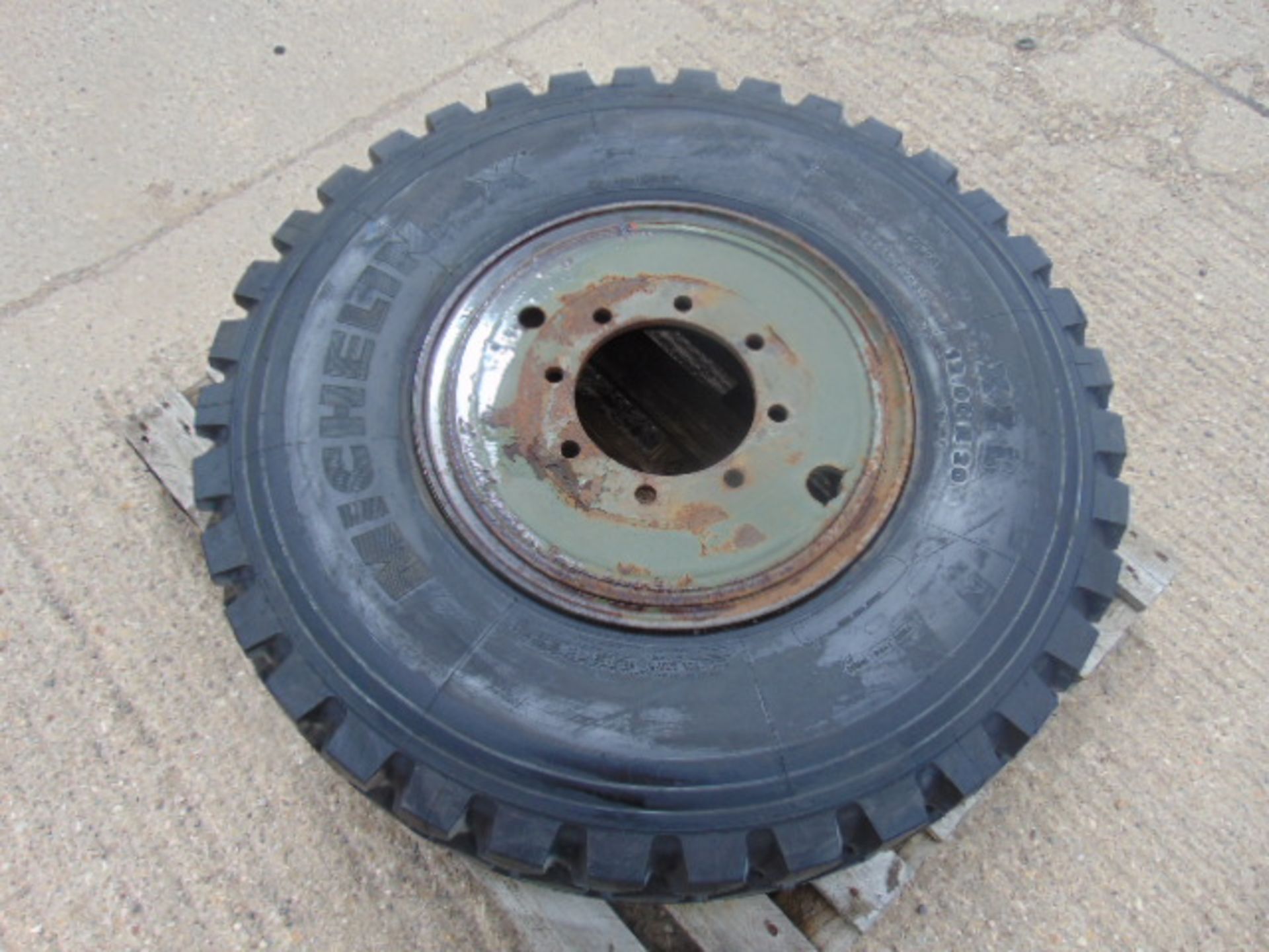 Michelin XZL 12.00 R20 Tyre complete with 8 Stud Wheel Rim - Unused with Bobbles - Image 2 of 9