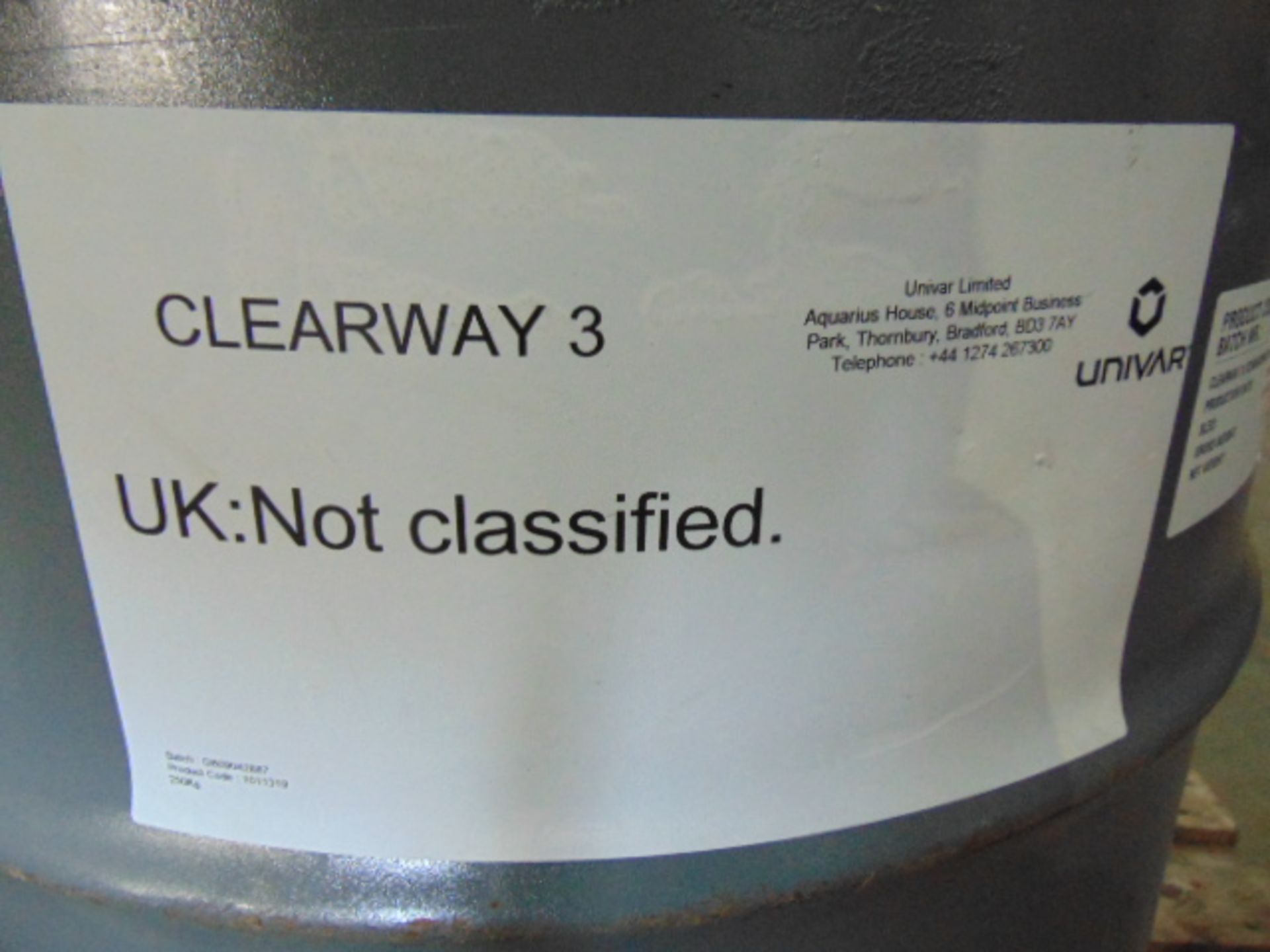 1 x Unissued 200L Drum of Clearway 3 Airport Runway De-icer - Image 2 of 3