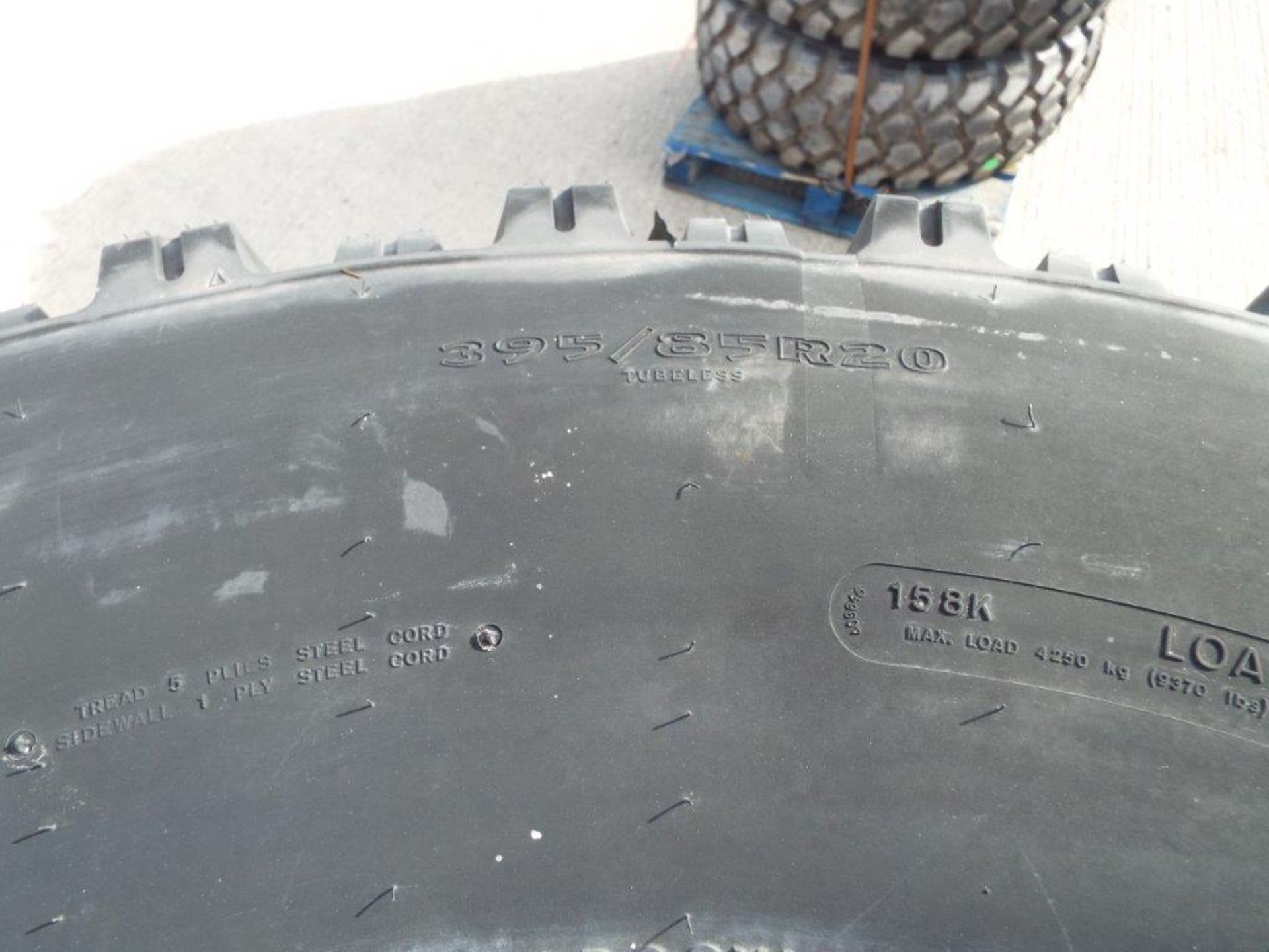 4 x Goodyear MV/T 395/85 R20 Tyres with 10 Stud Rims - Image 8 of 10