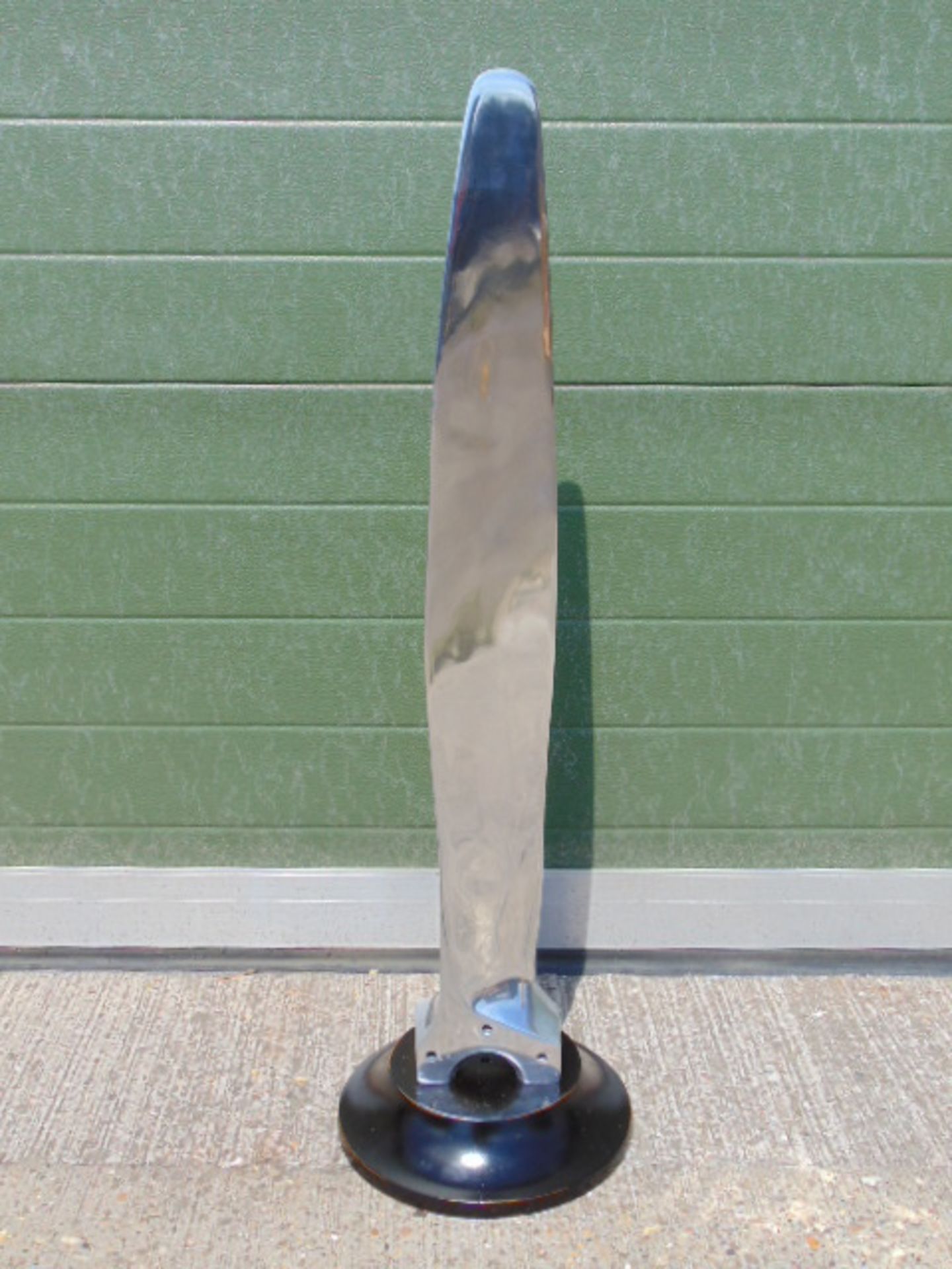 Polished Aluminium Propeller Blade on Stand