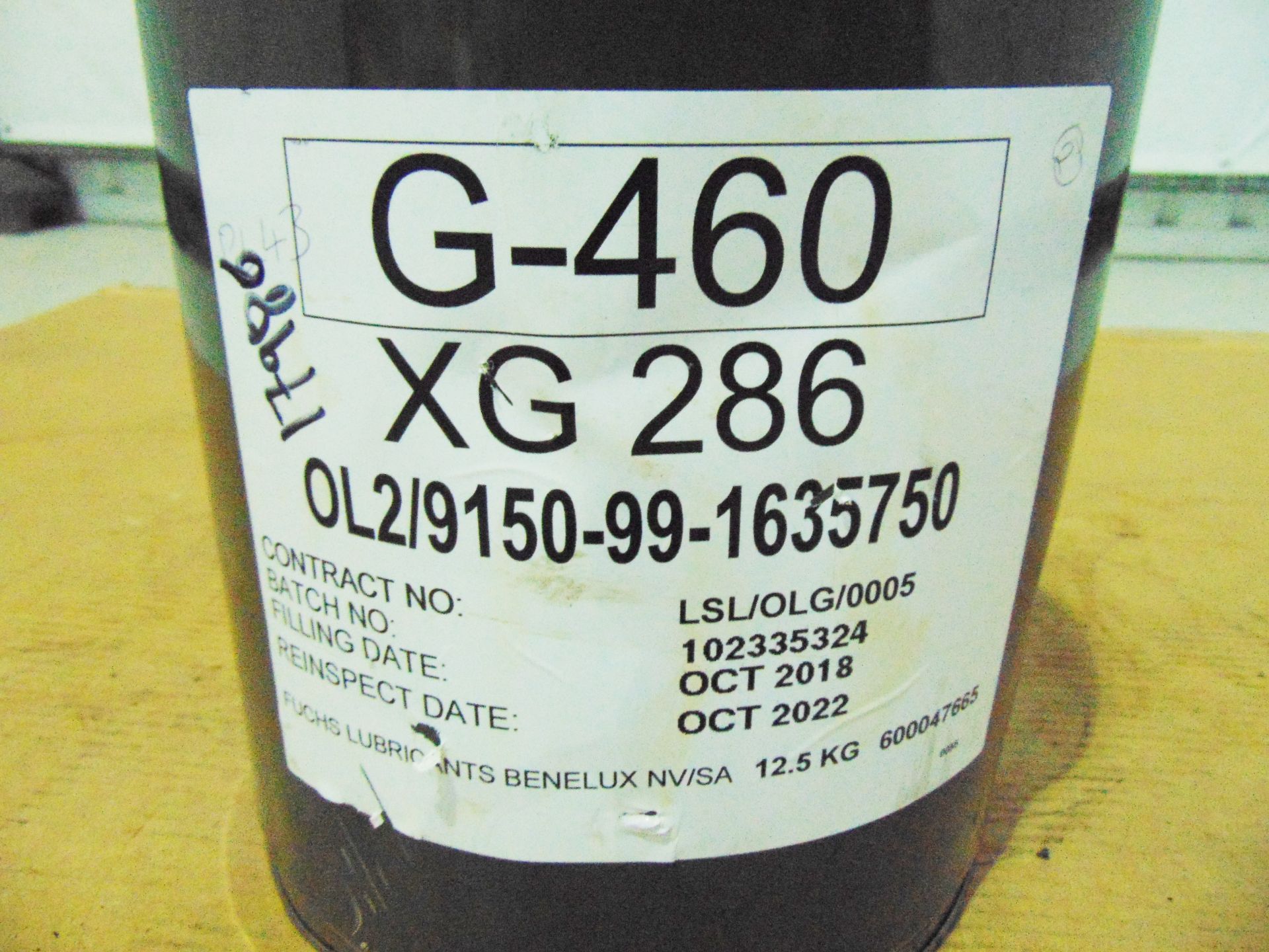 1 x Unissued 12.5Kg Tin of G-460 XG-286 Sea Water Resistant Grease - Image 3 of 3