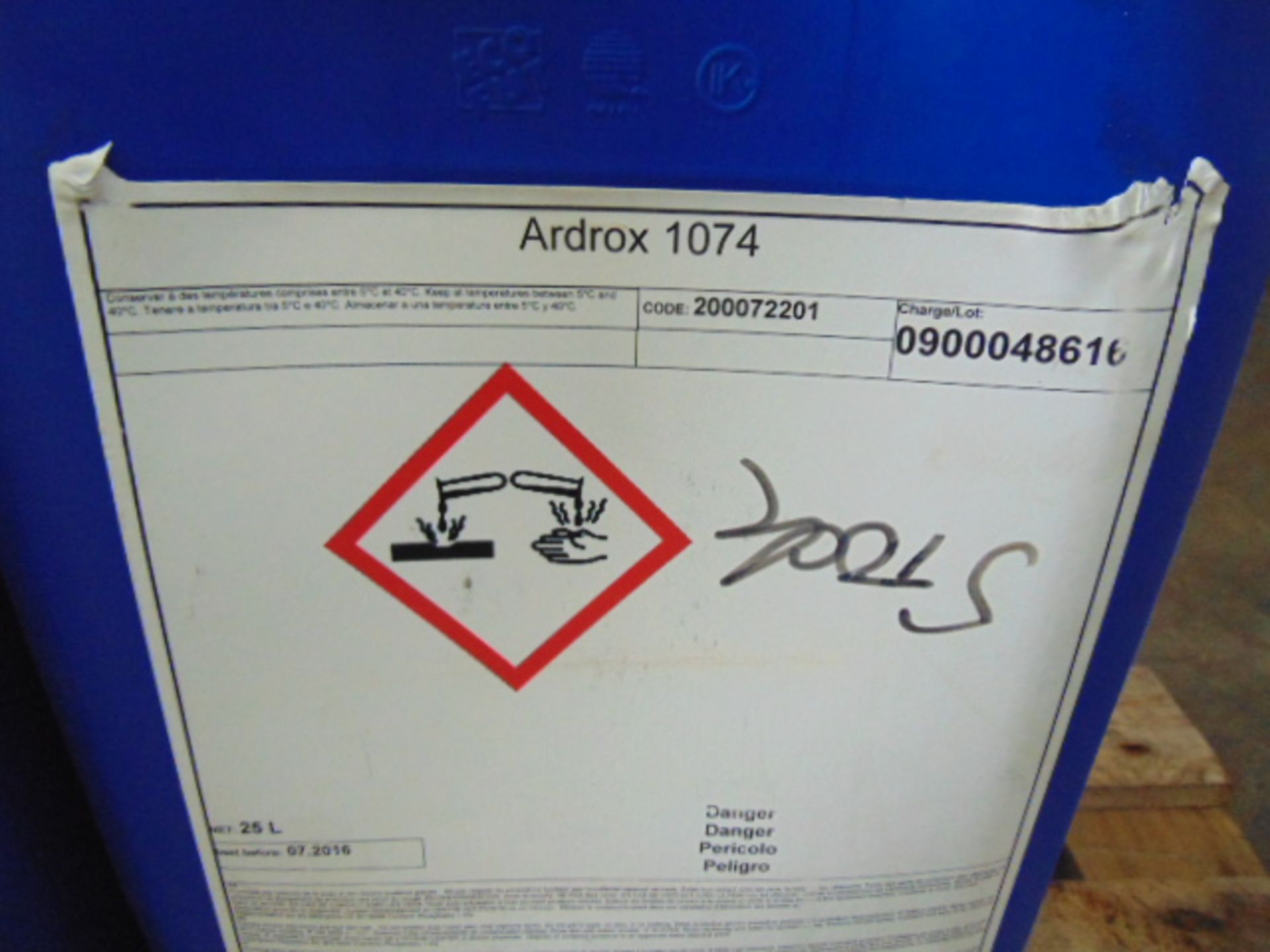 3 x Unissued 25L Tubs of Ardox 1074 Aluminium Cleaning Agent - Image 2 of 3