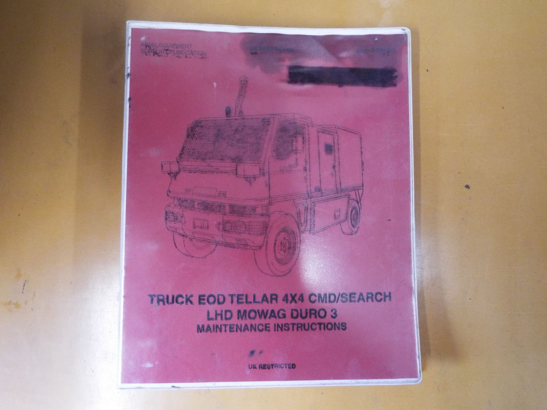 Extremely Rare Mowag Duro III 4x4 Maintenance Instructions Document